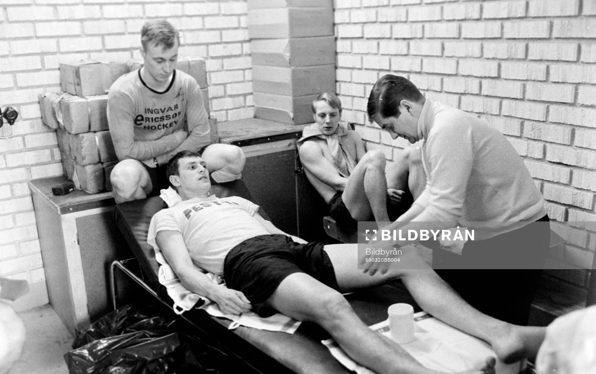 Spelarna får massage