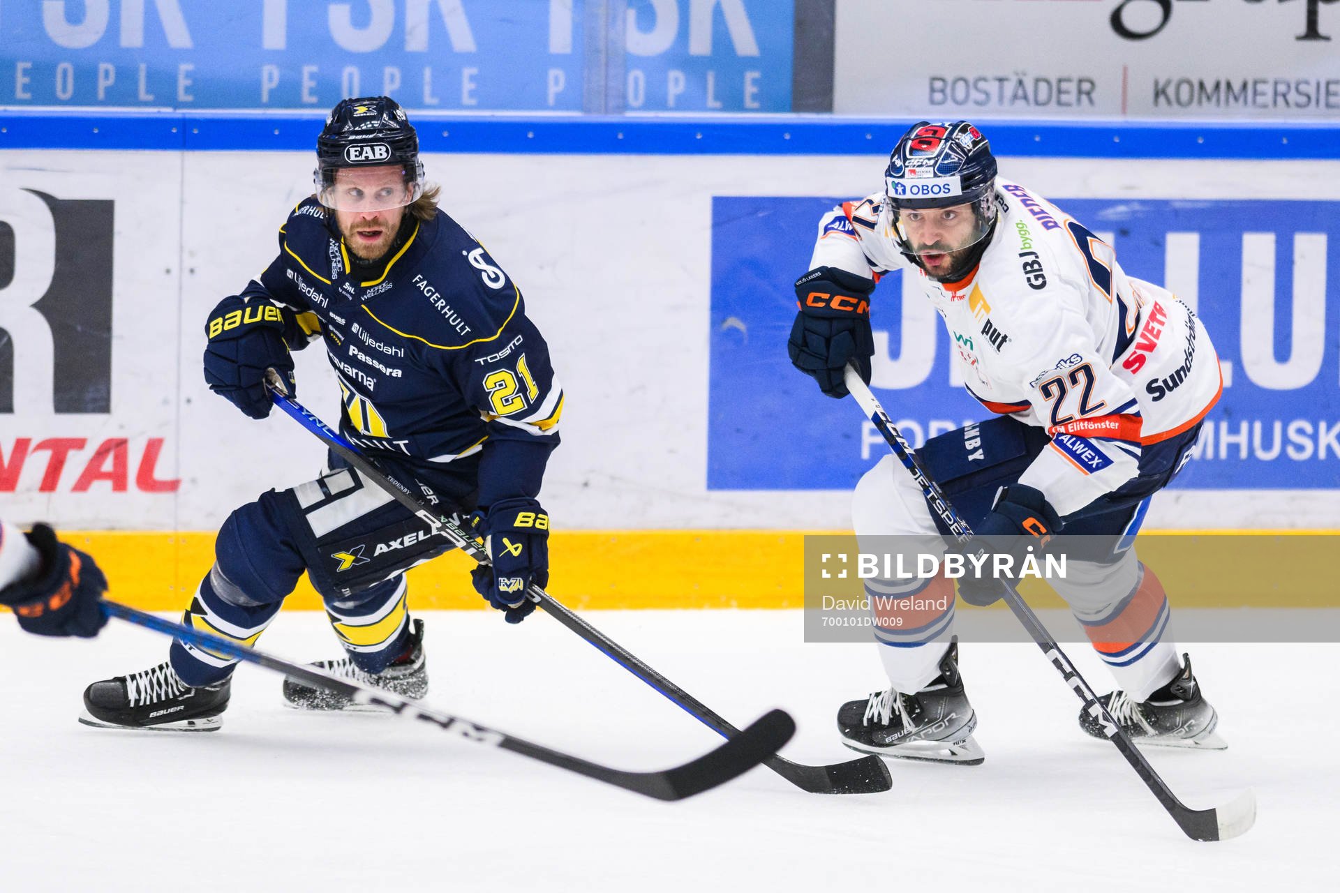 HV71s Mattias Tedenby och Växjös Tobias Rieder
