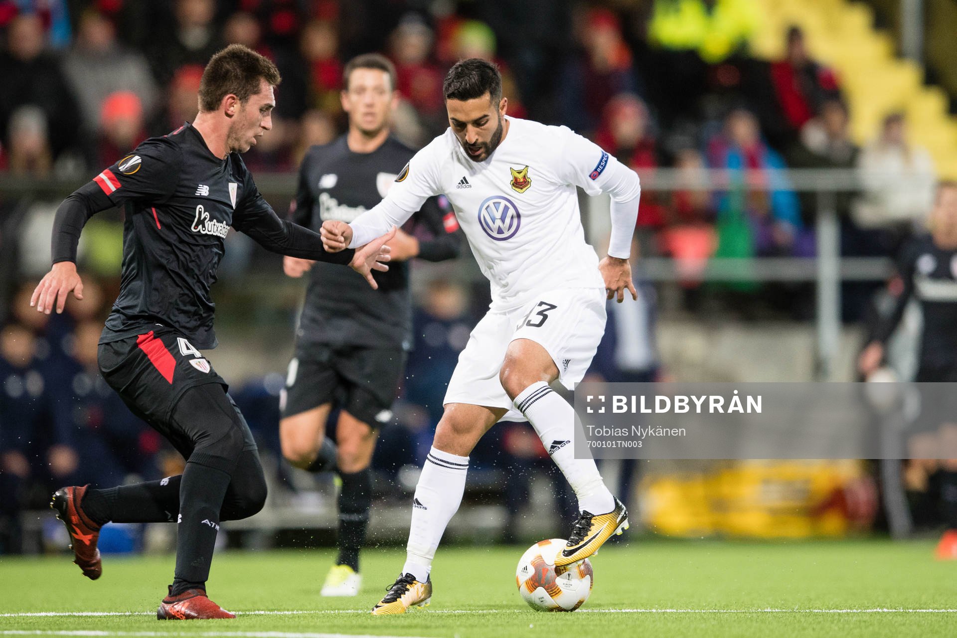 Östersunds Saman Ghoddos mot Athletic Bilbaos Aymeric