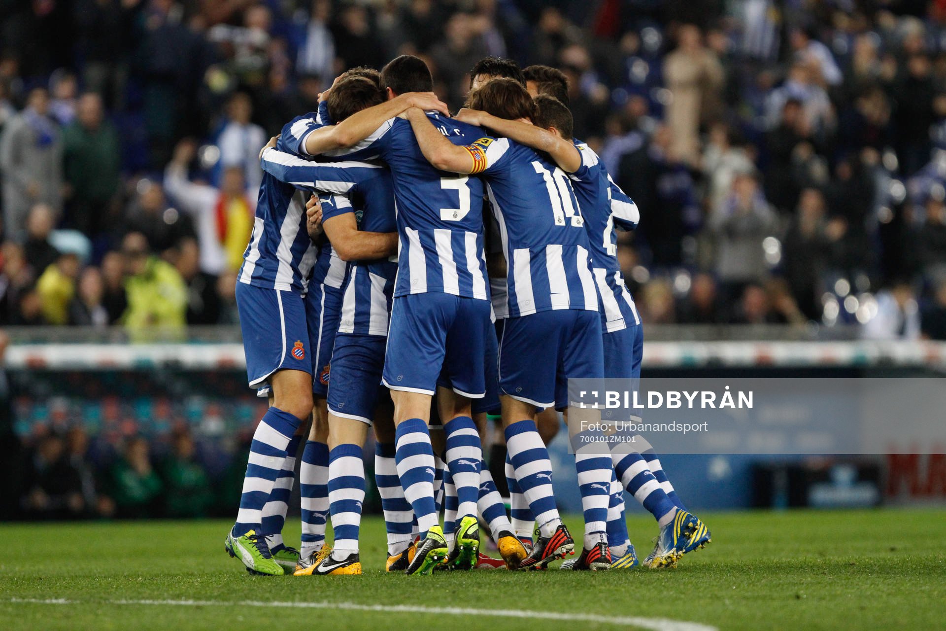 17/02/2013, celebracion gol 1-0, Estadio Cornella el Prat