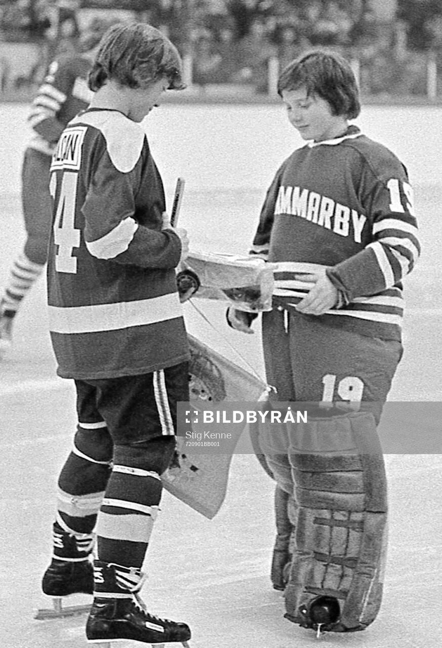 Goaltender Pelle Lindbergh of Hammarby in 1972. Editors