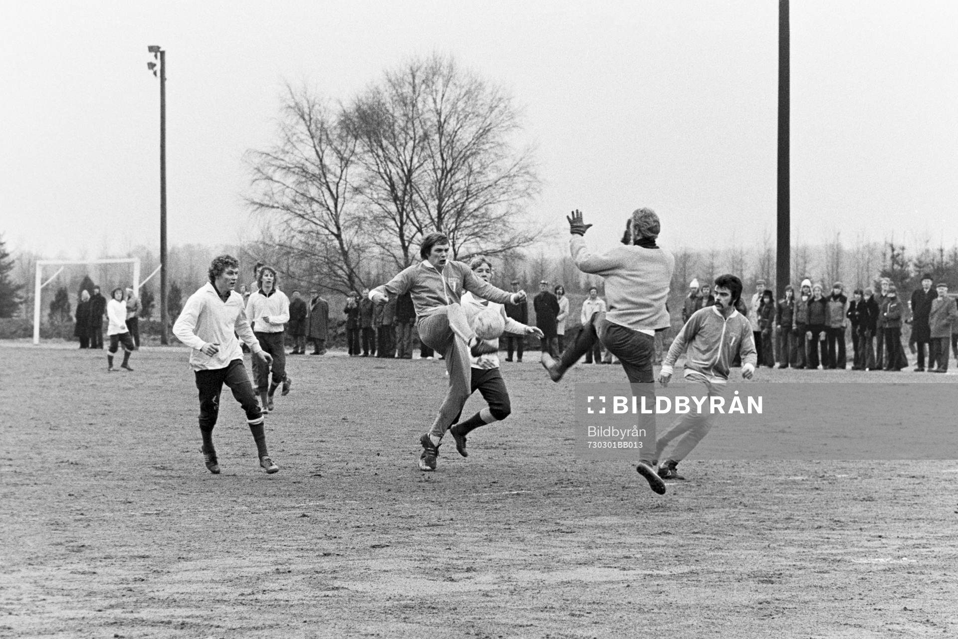 Situation framför hässleholms målvakt Claes Flink