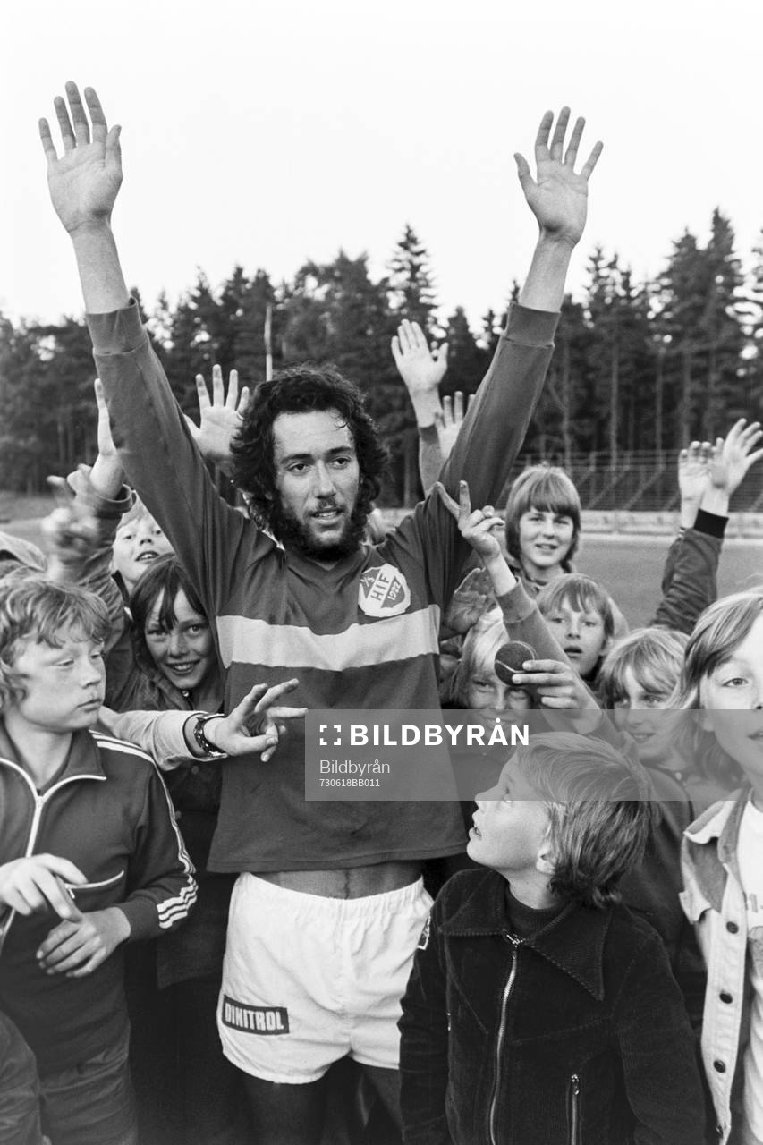 Fotboll, Div 2 södra, Hässleholms IF - Västra Frölunda, 2-1: Alf Jönsson, Hässleholm efter matchen.