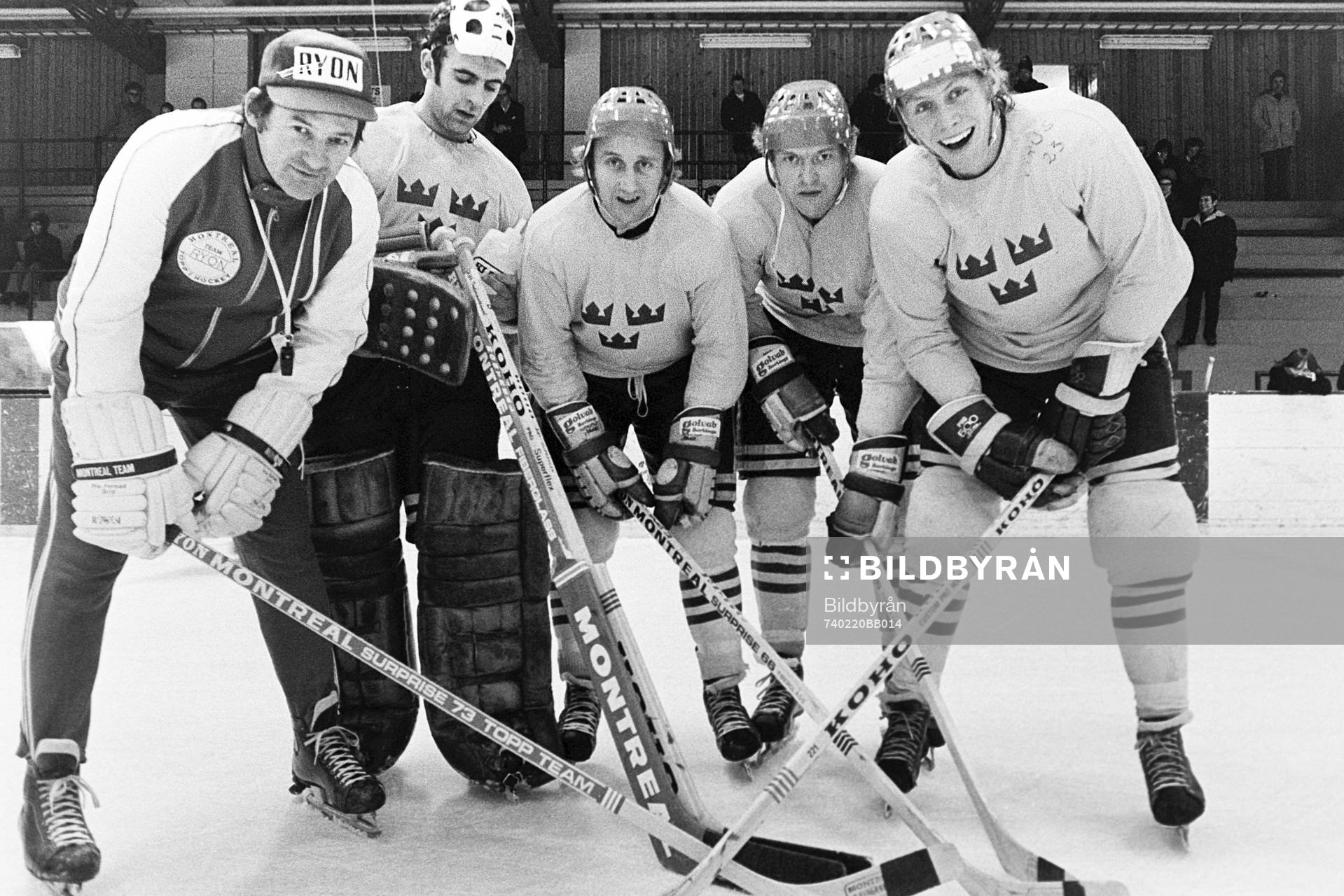 Kjell Svensson, förbundskapten, Curt Larsson, målvakt,