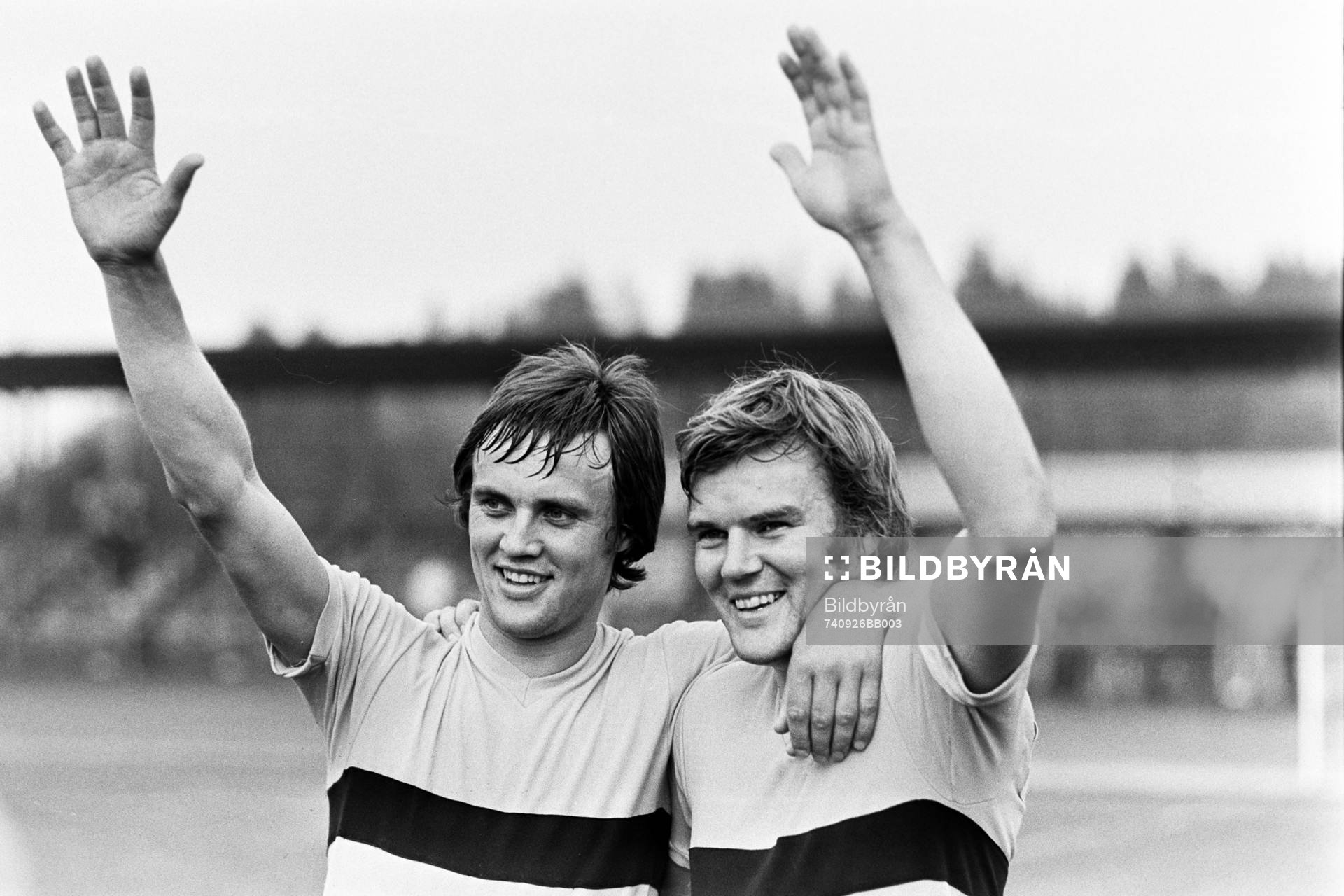 Hässleholms målskyttar Tommy Axelsson och Arnold Kroon