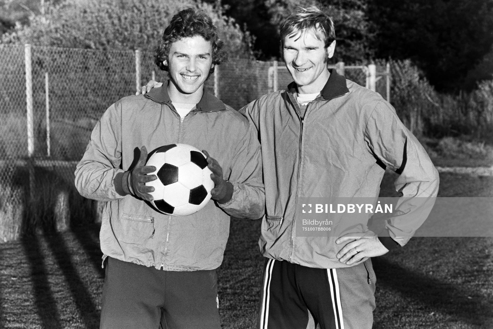 Bo Jönsson, målvakt och Bert Wåhlin, tränare