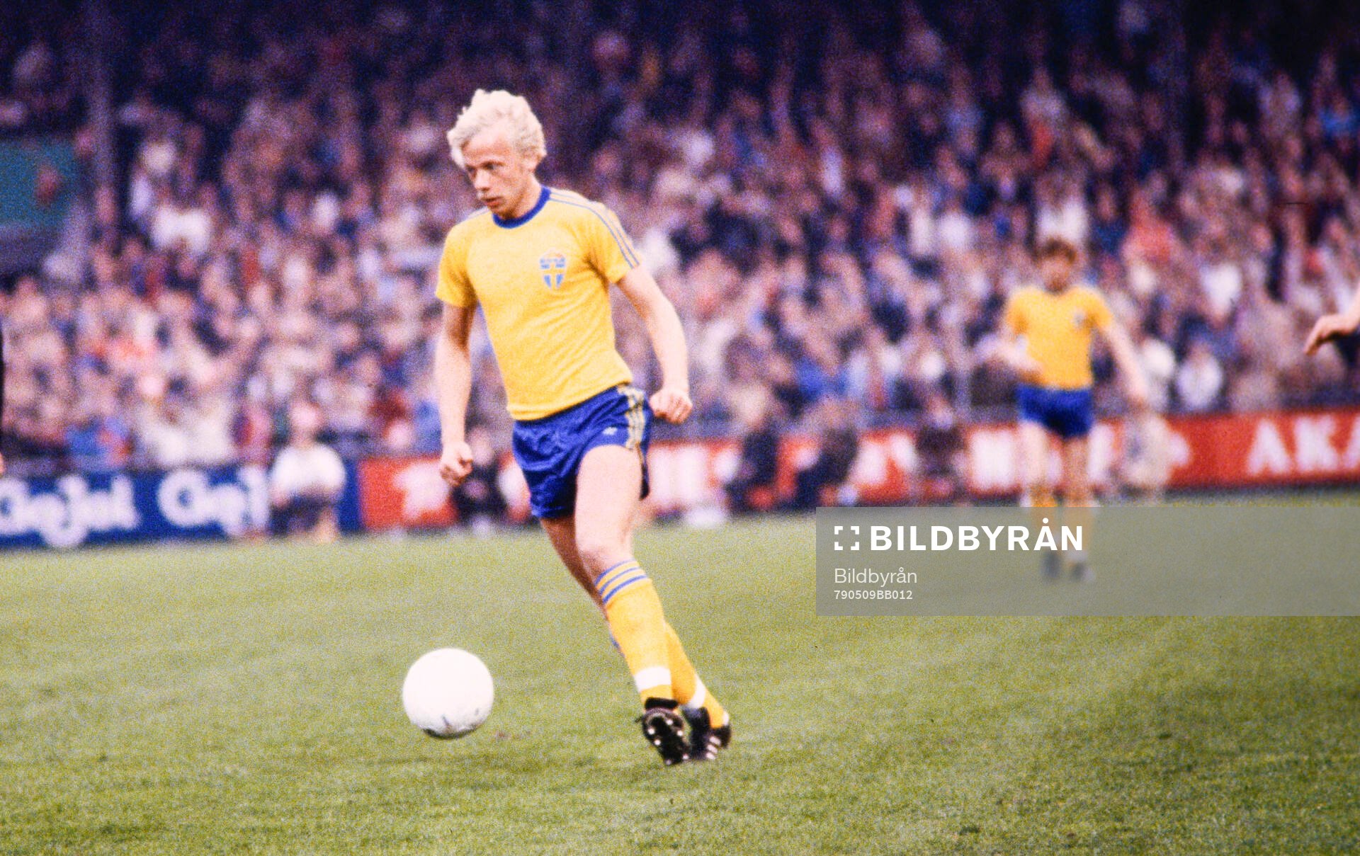 Fotboll, Träningsmatch, Danmark - Sverige 2-2: Sveriges Anders Grönhagen.