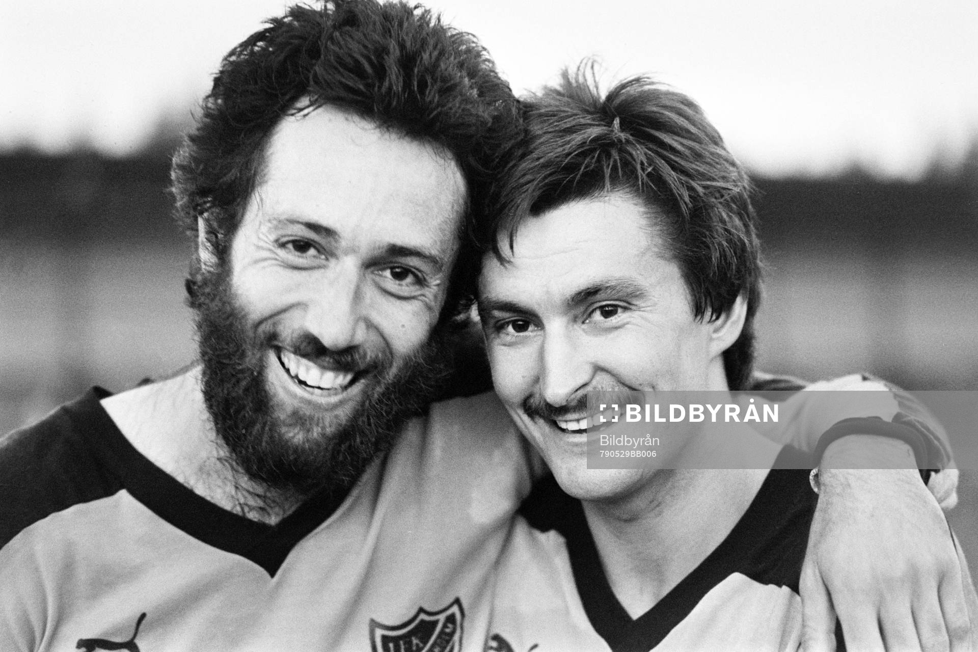 Hässleholms målskyttar Alf Jönsson och Lennart Nilsson