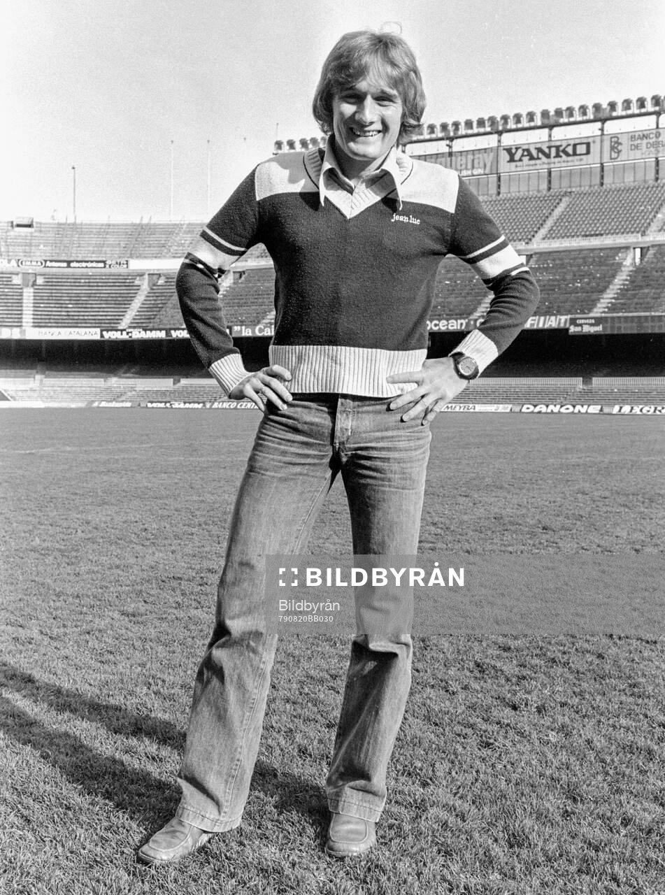 Allan Simonsen at Camp Nou stadium