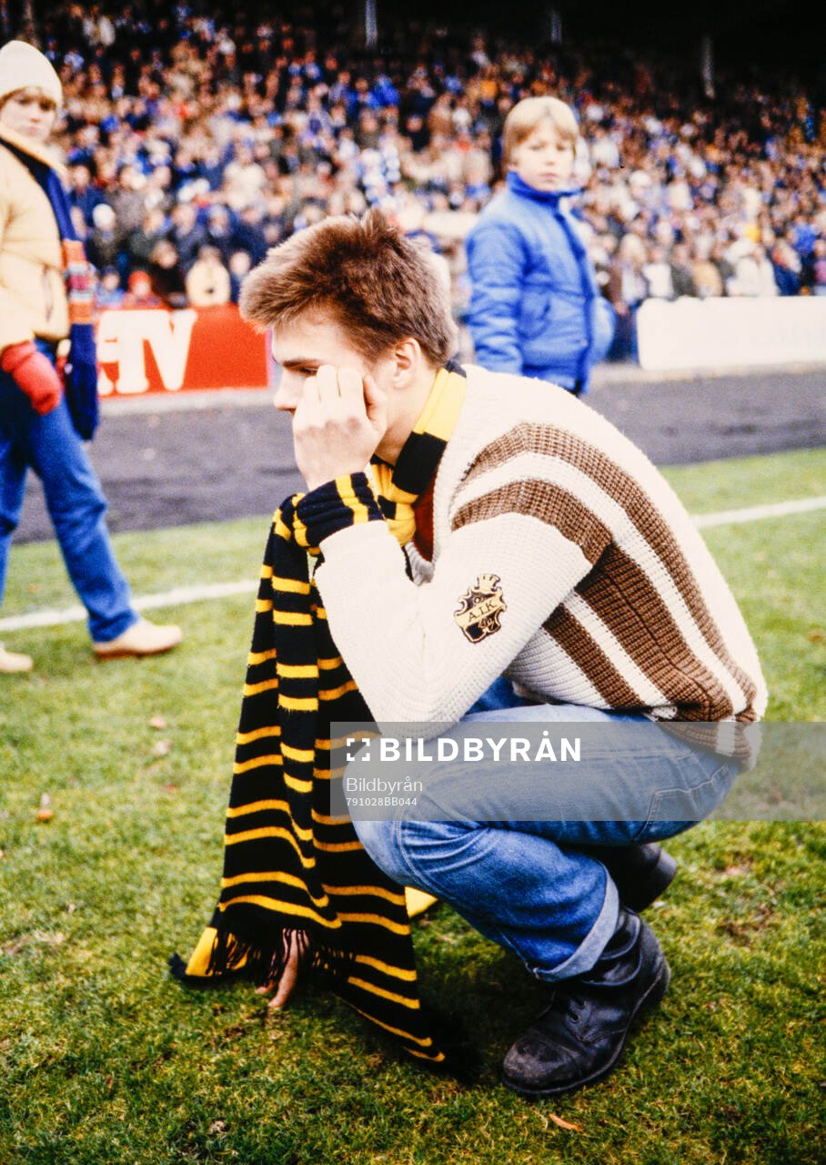 En AIK-supporter deppar