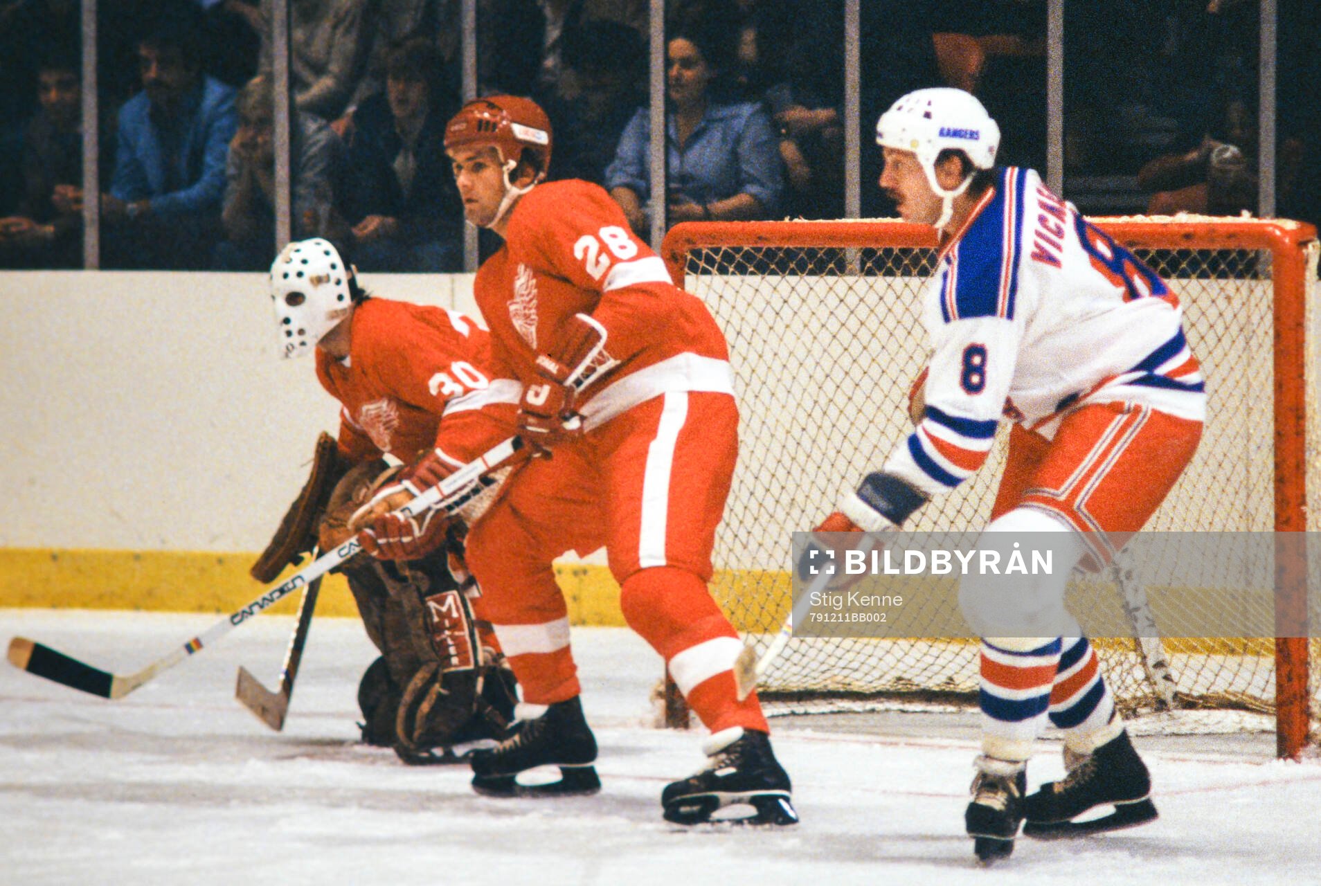 Ice Hockey, NHL 1979-1980, New York Rangers - Detroit Red