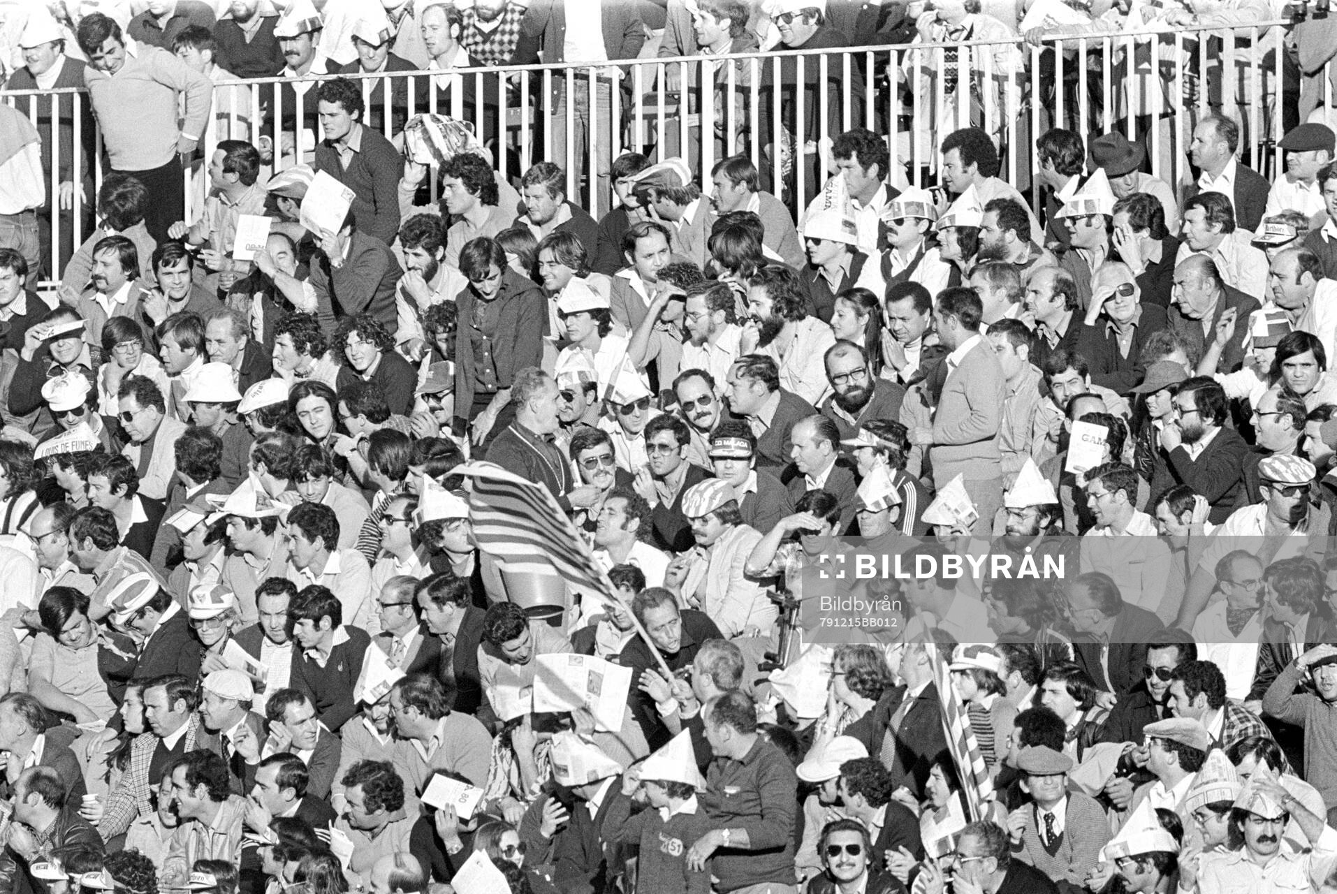 Fans at La Rosaleda stadium in Malaga