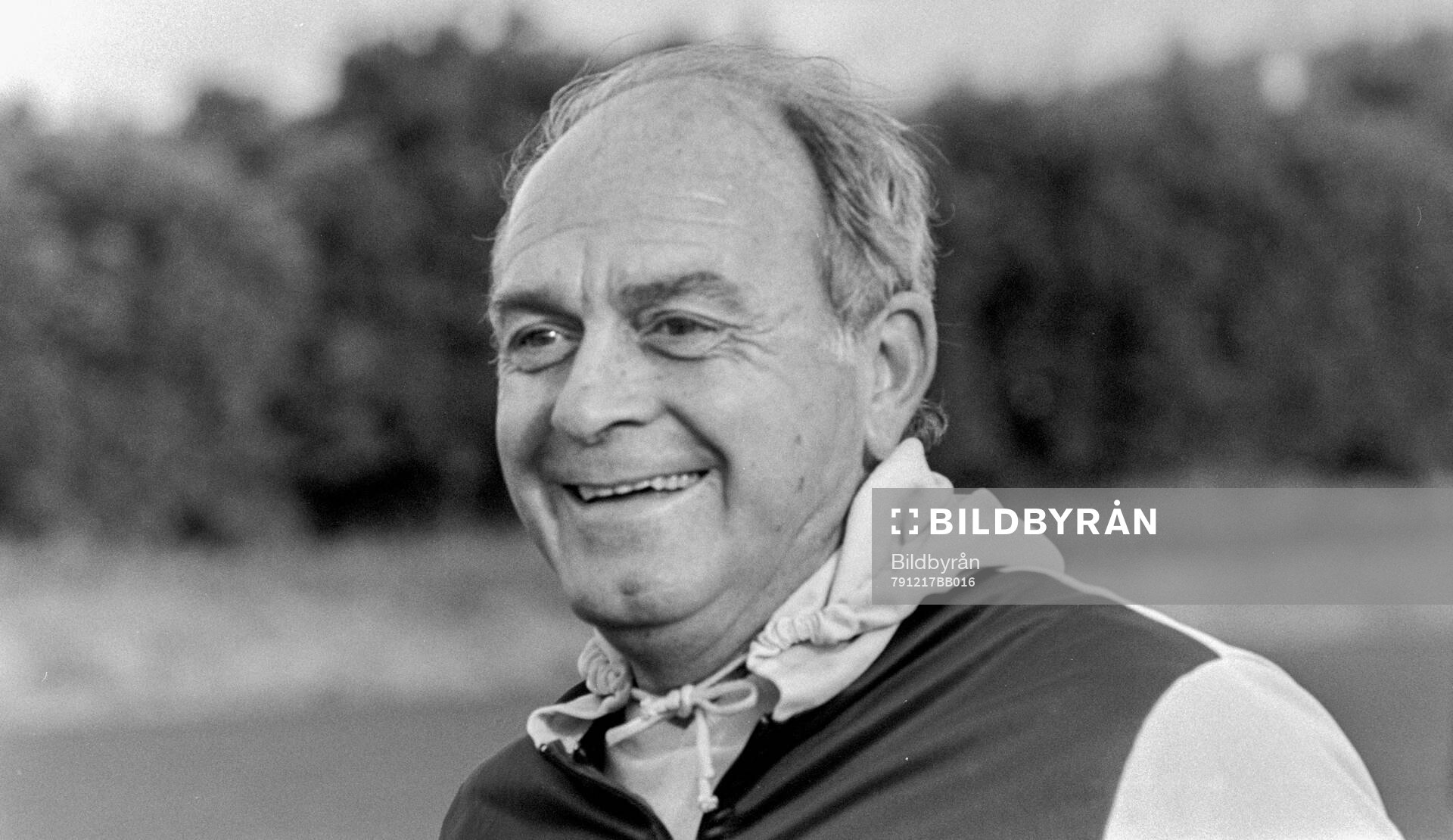 Football, La Liga 1979-1980, Valencia: Manager Alfredo di Stefano smiling during a training session.