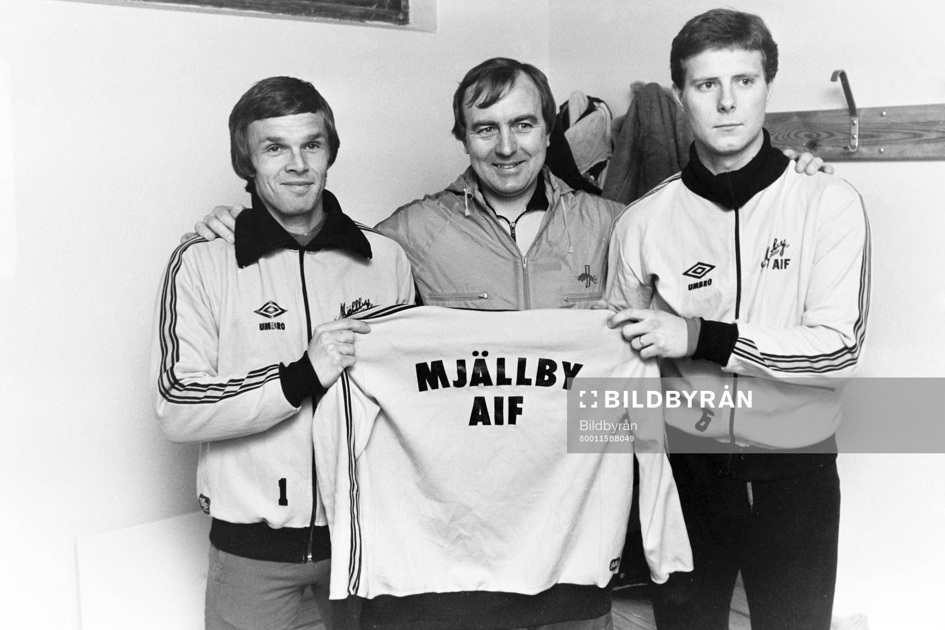 Anders Linderoth, Bo Nilsson, tränare och Hans Holmertz,