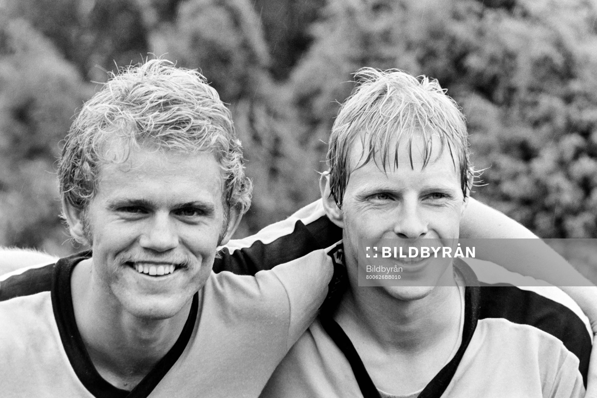 Hässleholms målskyttar Sven Bertilsson och Leif Nilsson