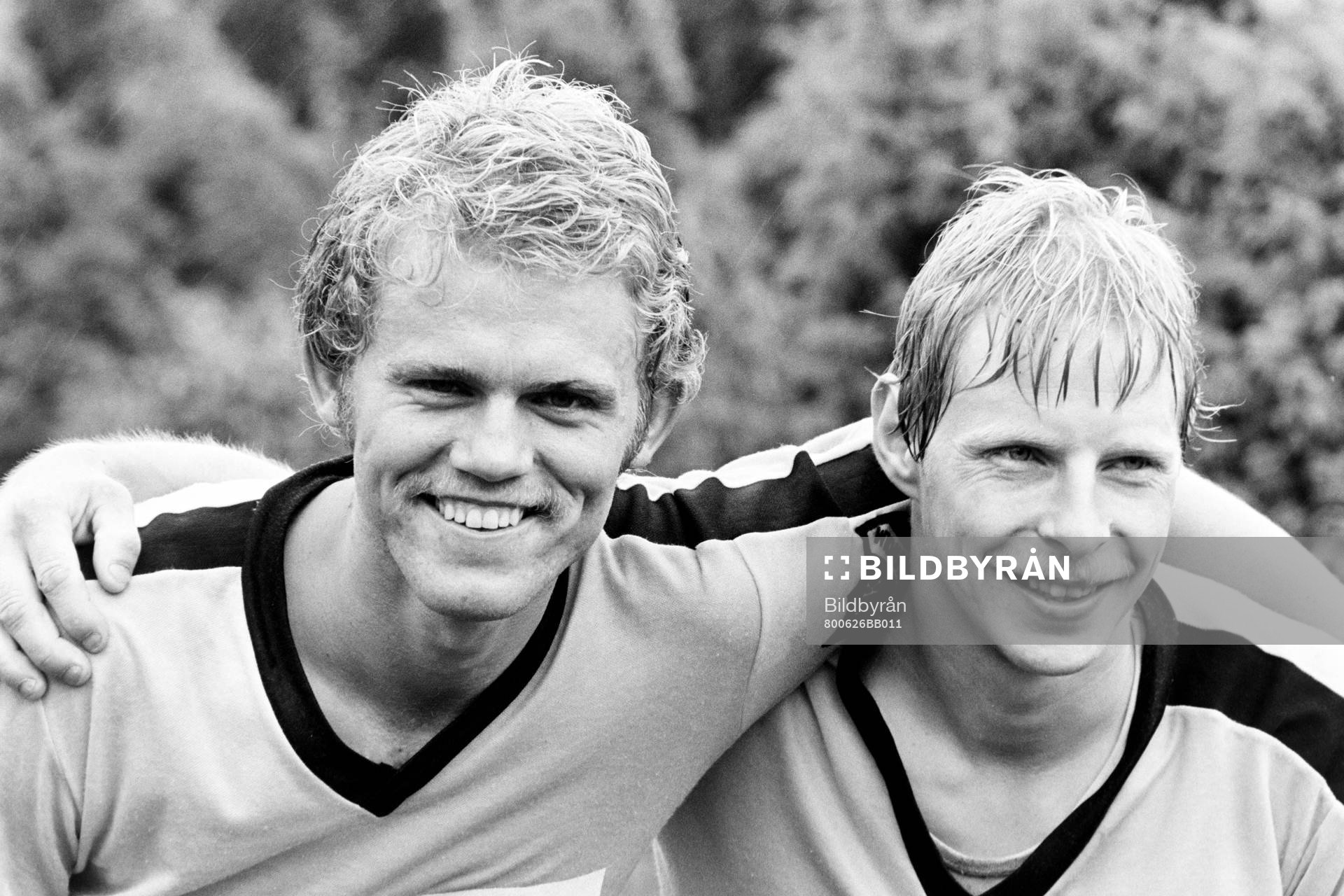 Hässleholms målskyttar Sven Bertilsson och Leif Nilsson