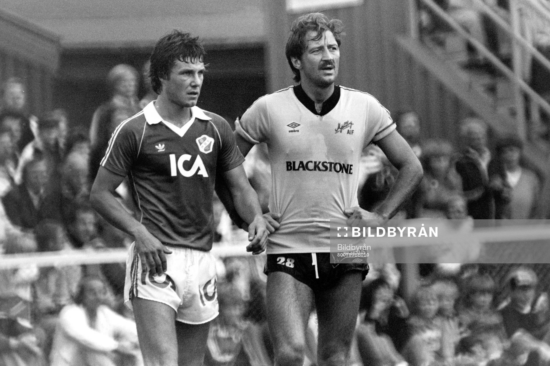 Stefan Larsson, Halmstad och Frank Worthington, Mjällby