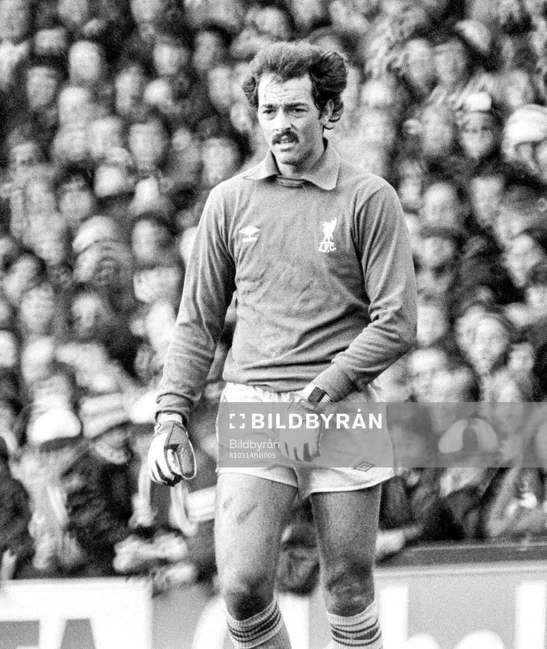 Goalkeeper Bruce Grobbelaar of Liverpool