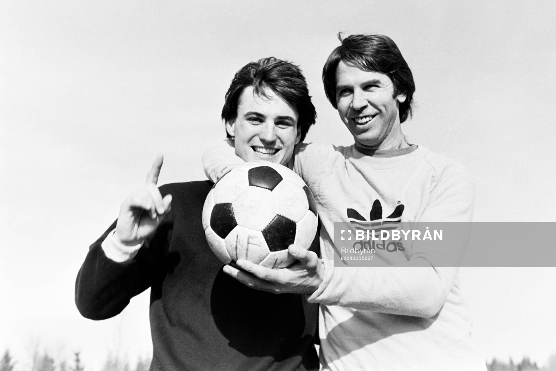 Fotboll, Div 2 Södra, IFK Hässleholm, förhands: Gunther Mauermann och tränare Claes Cronqvist.