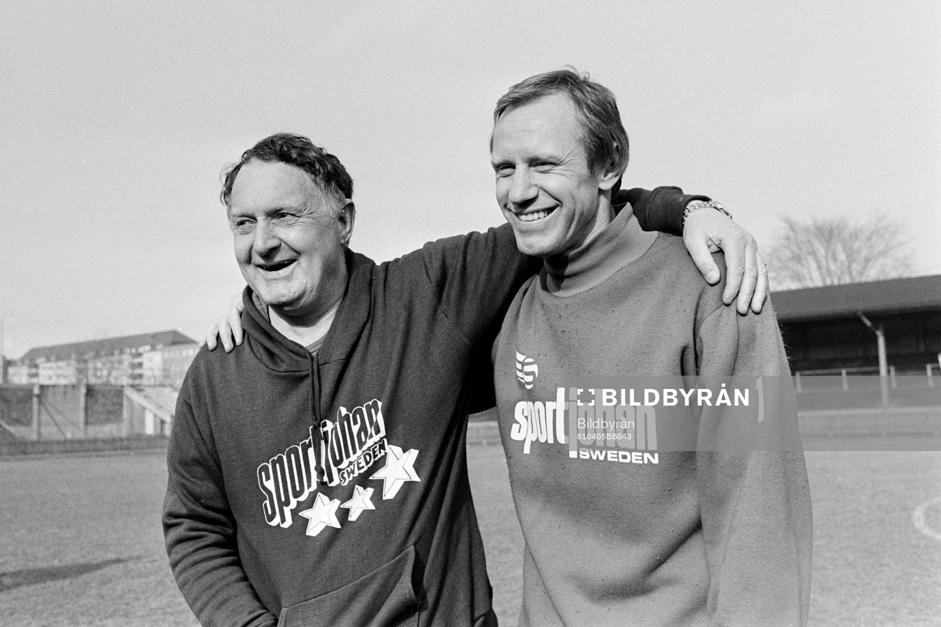 Sven-Agne Larsson, tränare och Björn Nordqvist