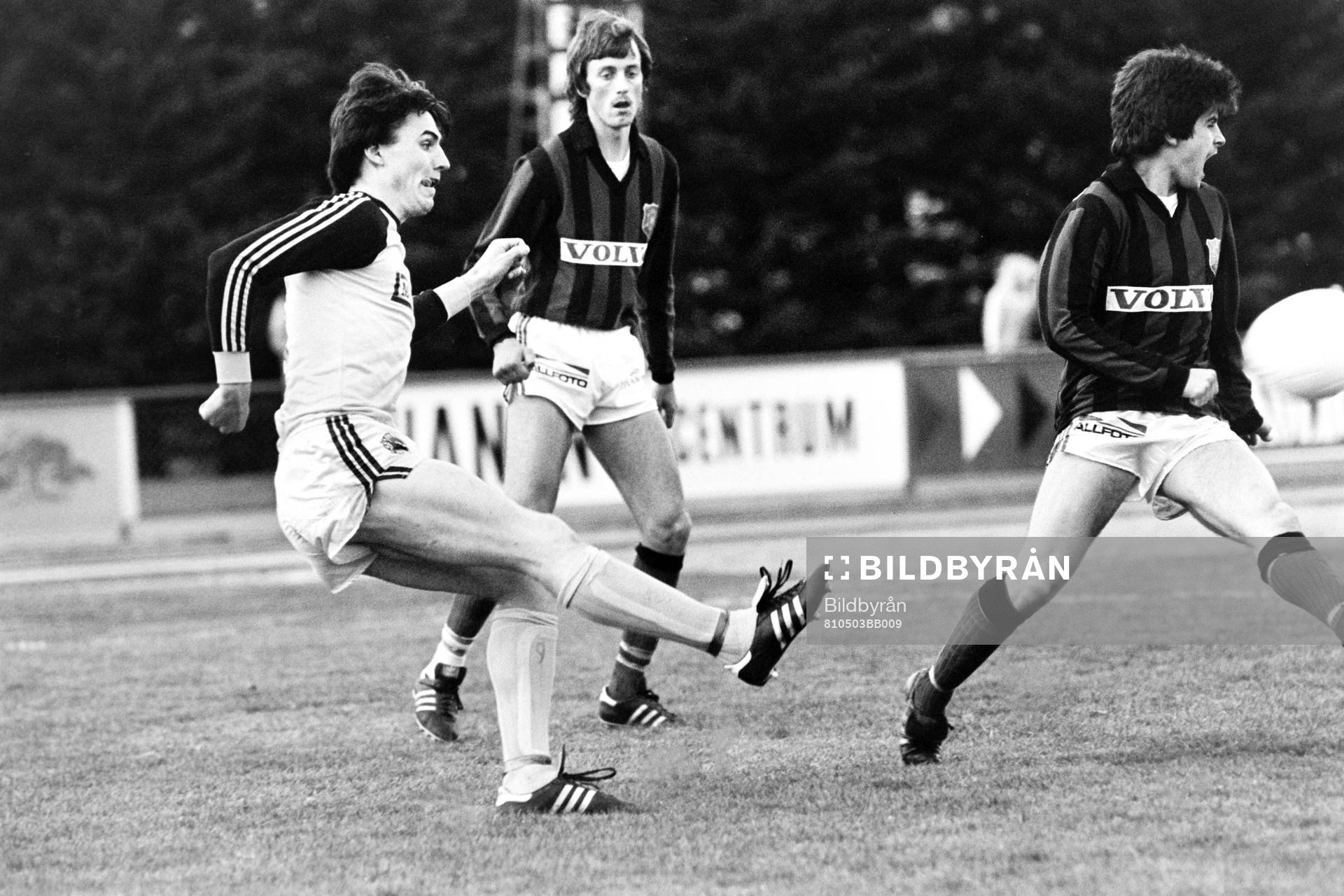 Fotboll, Div 2 Södra, IFK Hässleholm -  Gais, 1-1: Gunther Mauermann, Hässleholm i skottagen.
