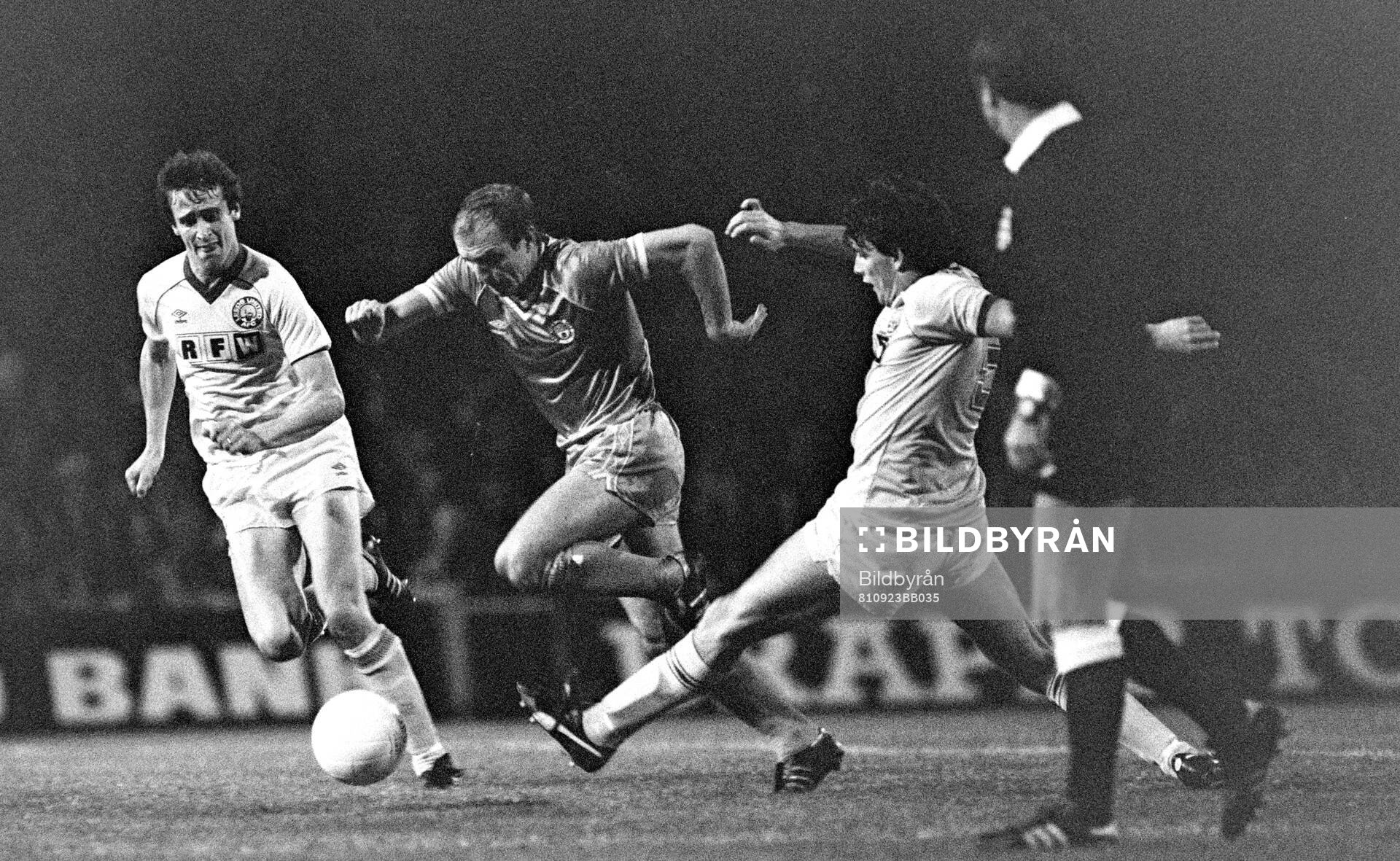 Football, Divison One, England 1981-1982, Manchester City - Leeds 4-0: Dennis Tueart of Manchester City.