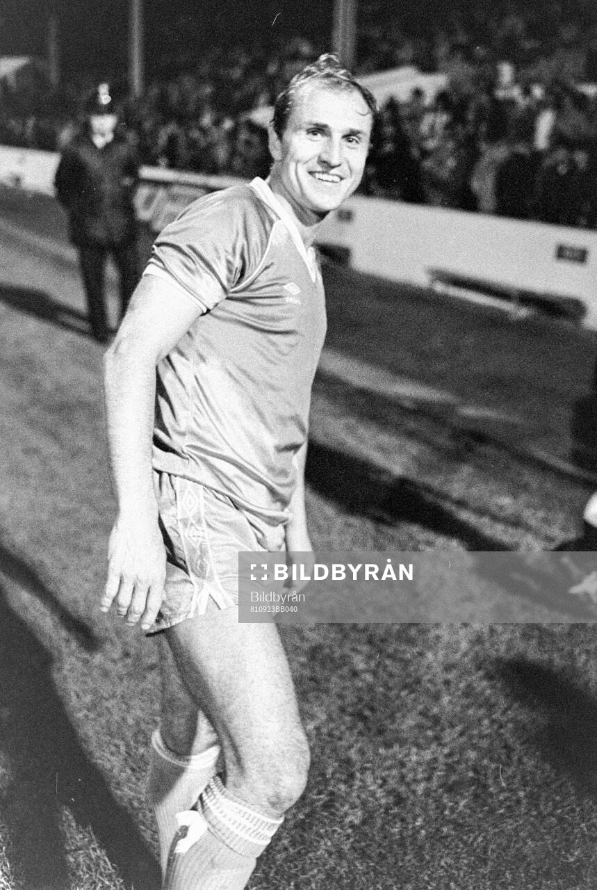 Football, Divison One, England 1981-1982, Manchester City - Leeds 4-0: Dennis Tueart of Manchester City.