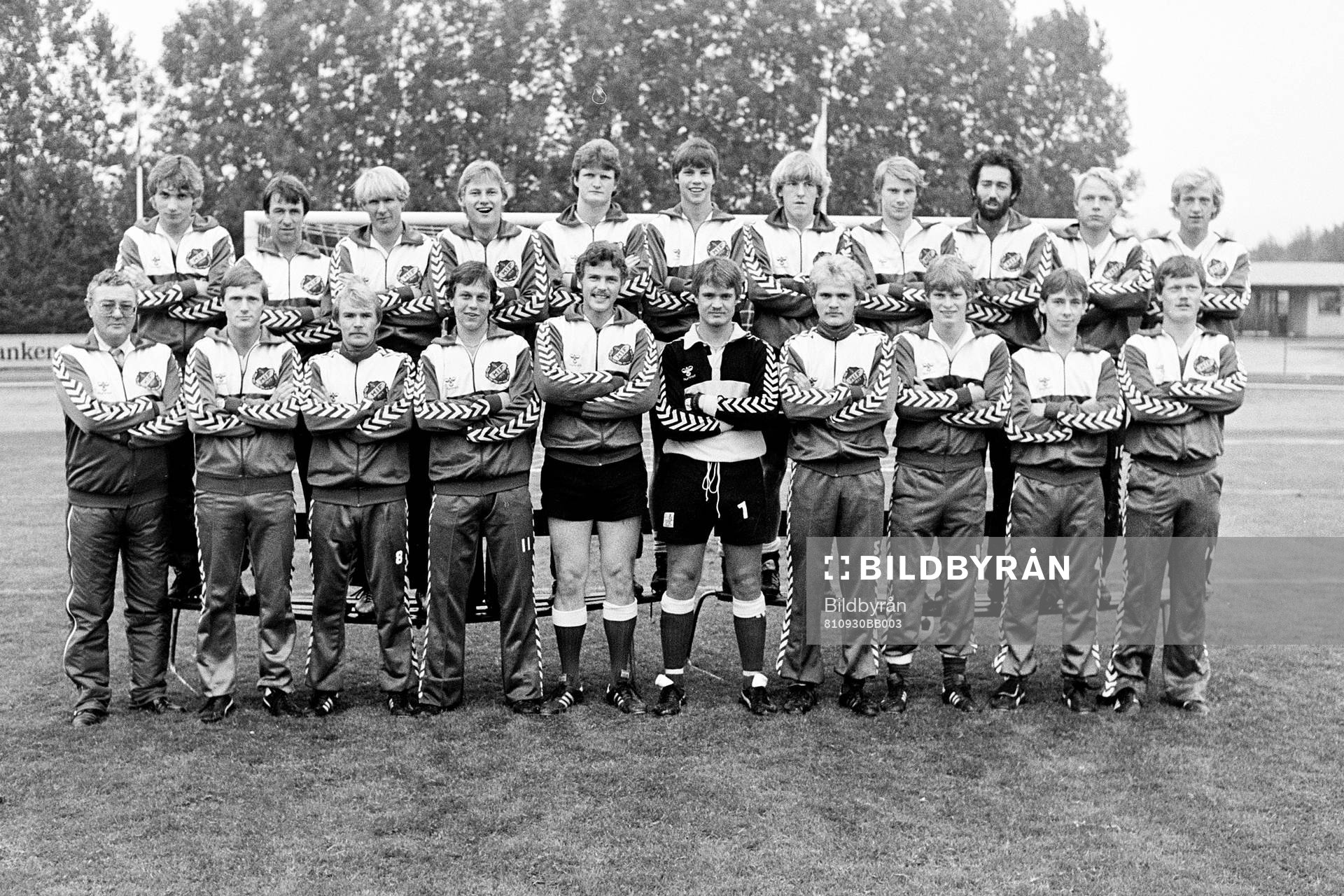 Hässleholms seriesegrande lag med bl.a Kenneth Berg, Mats