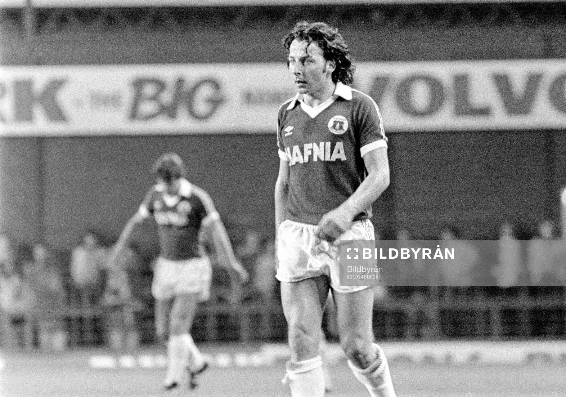 Everton - Notts County: Evertons Mickey Thomas