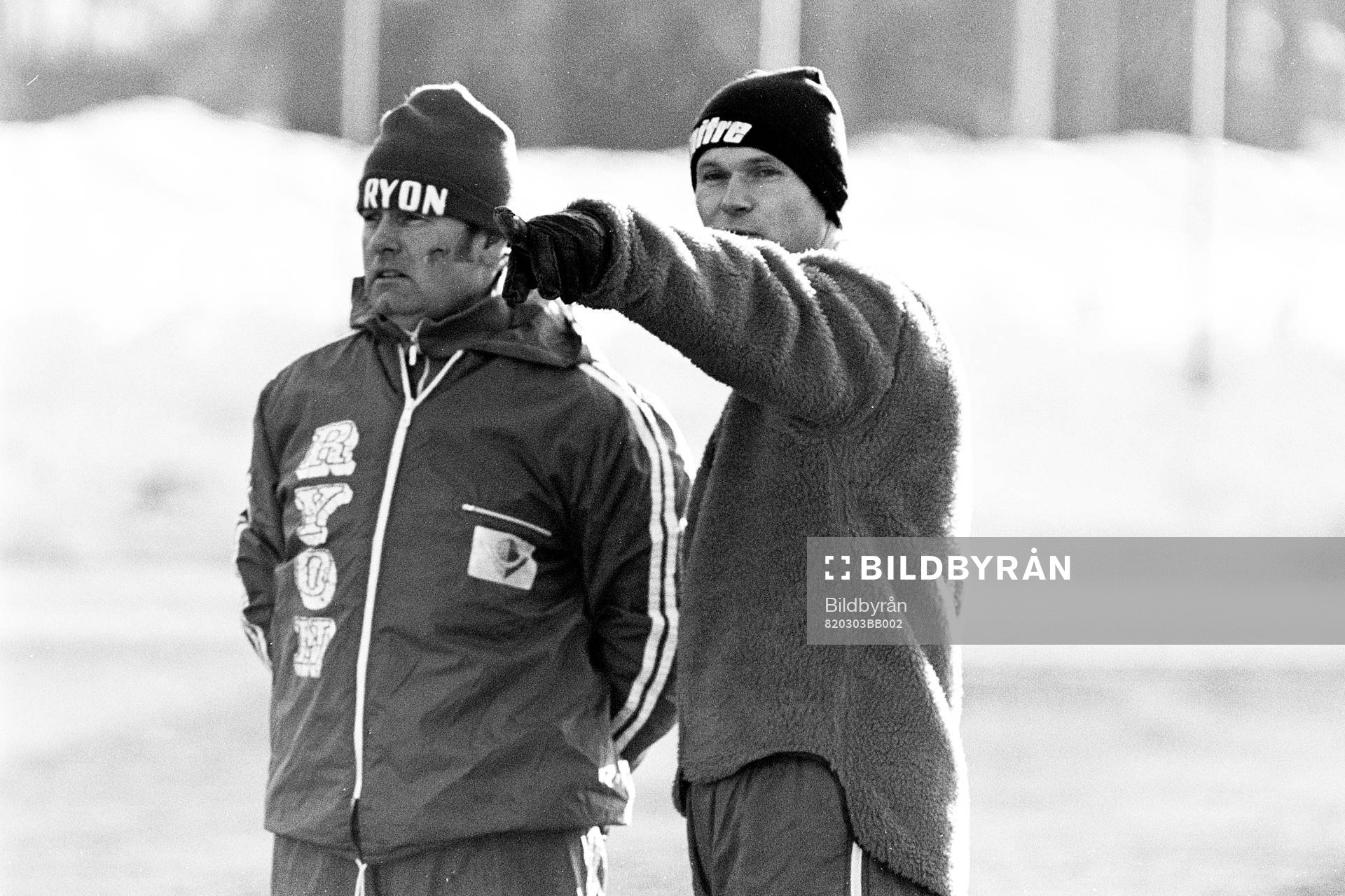 Rolf Sandberg, lagledare och Kent Karlsson, tränare i Brage