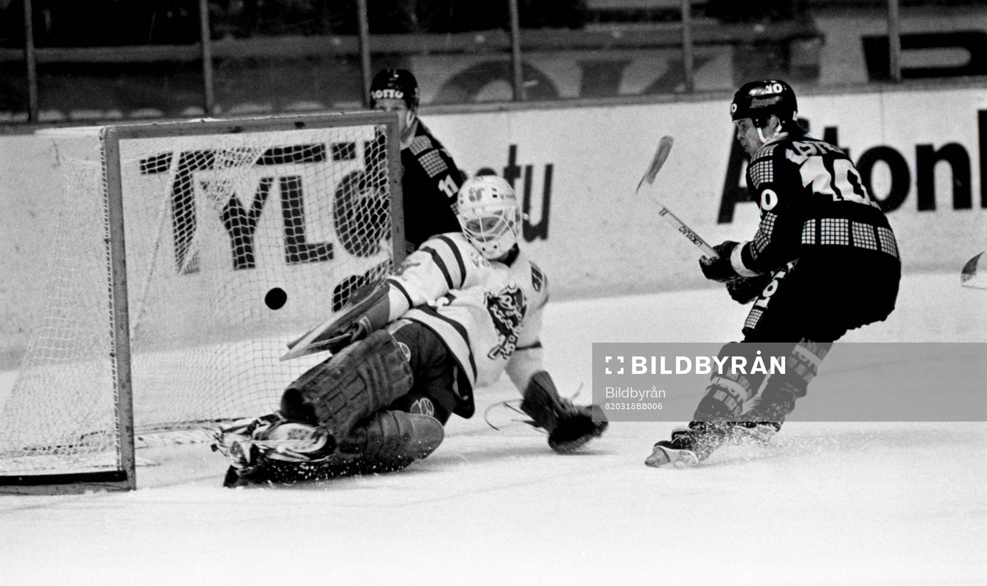 Göte Wälitalo, målvakt, Björklöven och Rolf Edberg, AIK