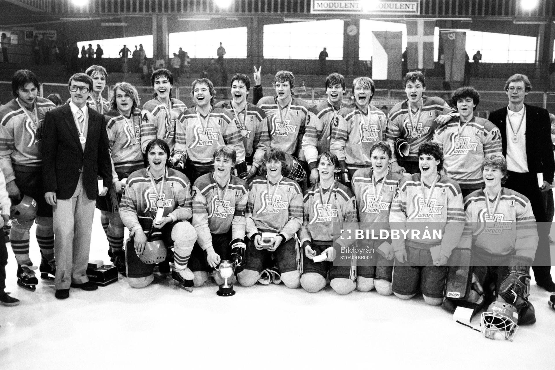 Sveriges segrande lag med bl.a Curt Lindström,