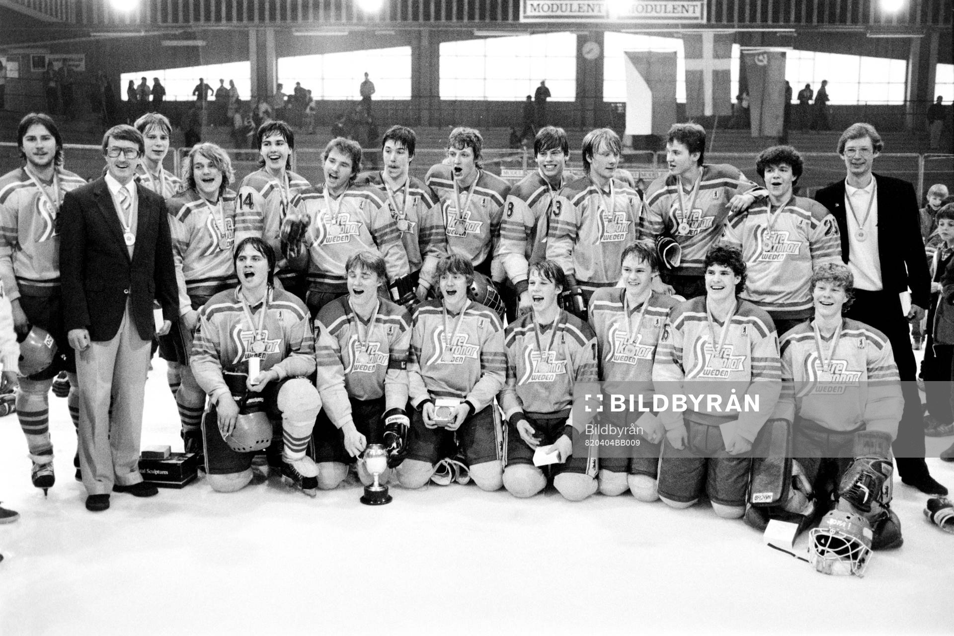 Sveriges segrande lag med bl.a Curt Lindström,