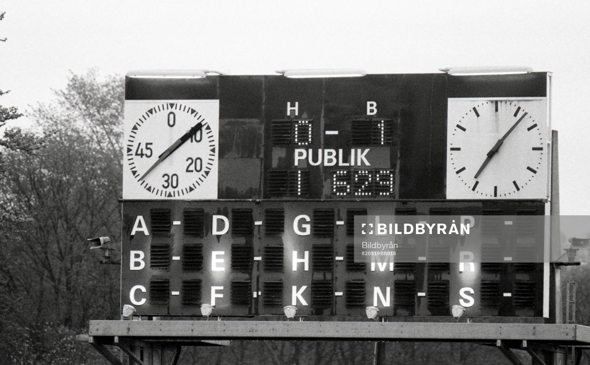 Resultattavla, matchur, klocka