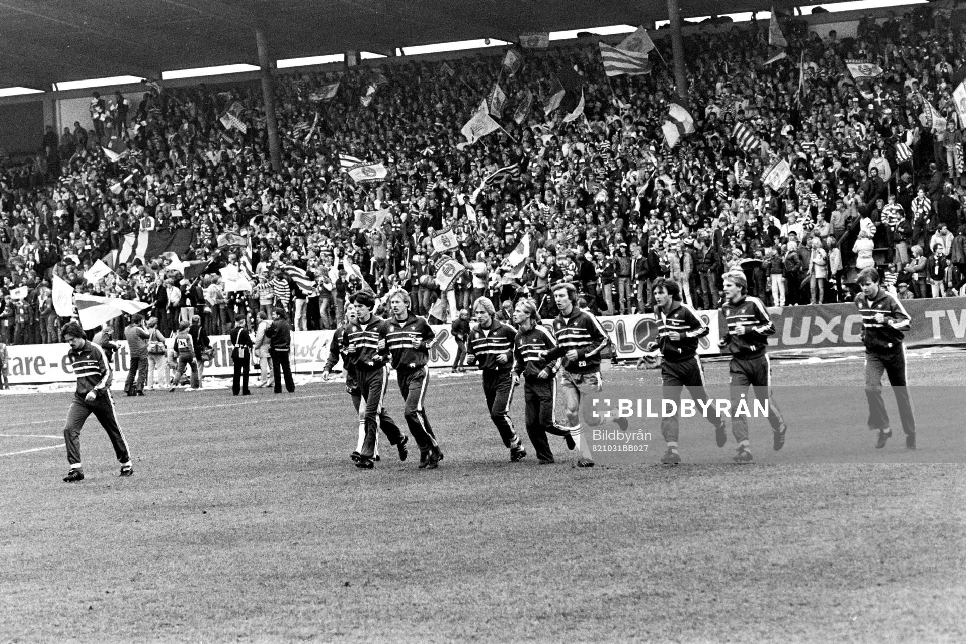 Hammarby värmer upp innan matchen
