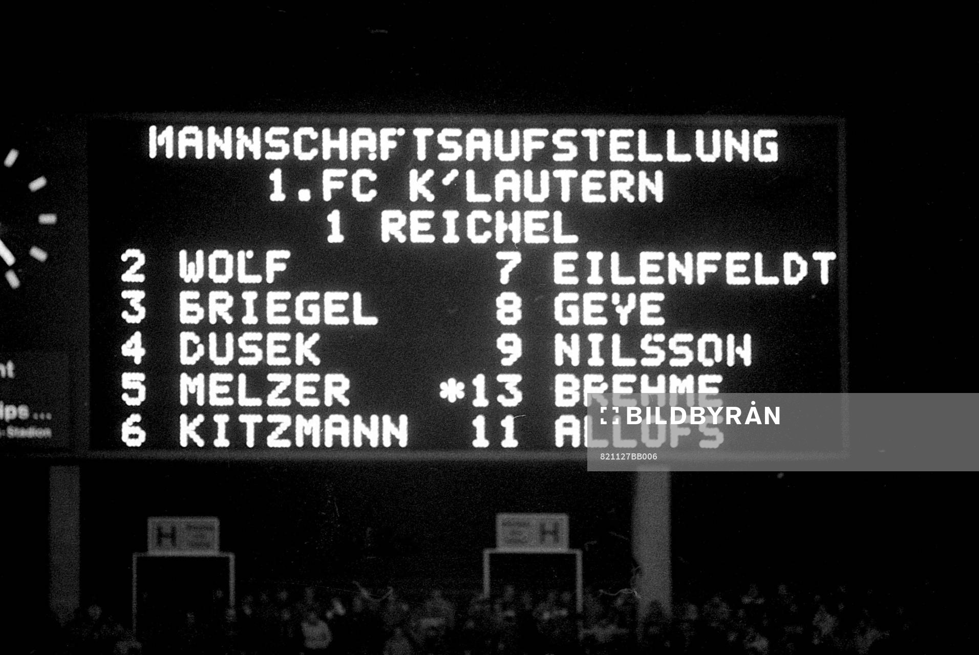 Resultattavlan på Volkparksstadion