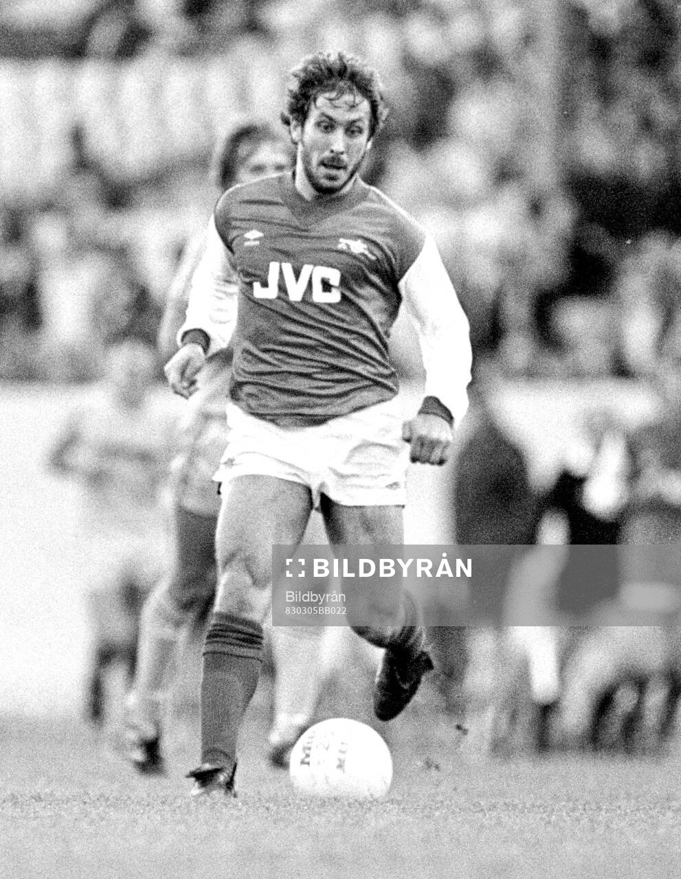 Football, Division One, England, Arsenal - Nottingham Forest: Kenny Sansom of Arsenal.