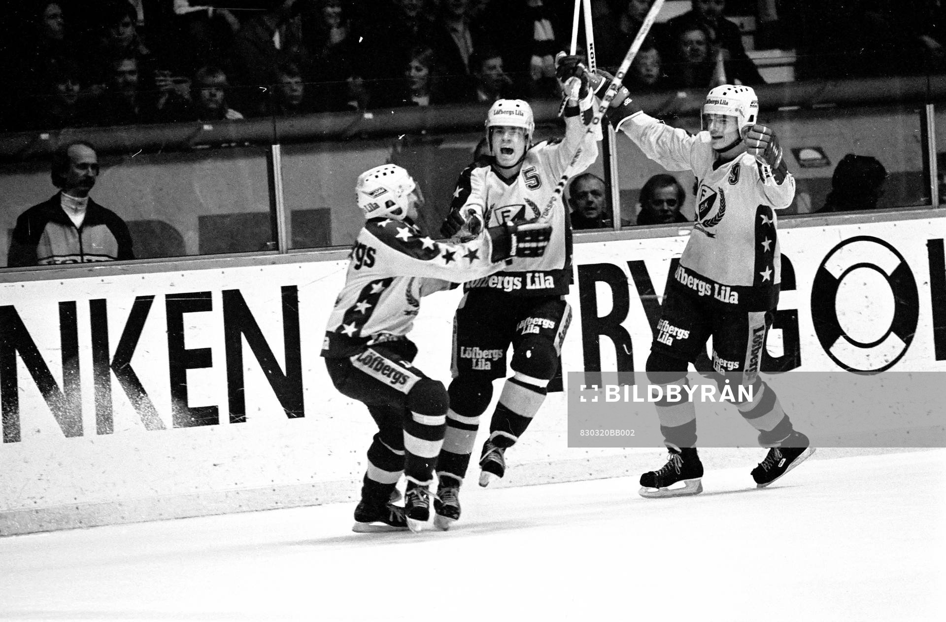 Tommy Samuelsson, Håkan Loob och Thomas Rundqvist,
