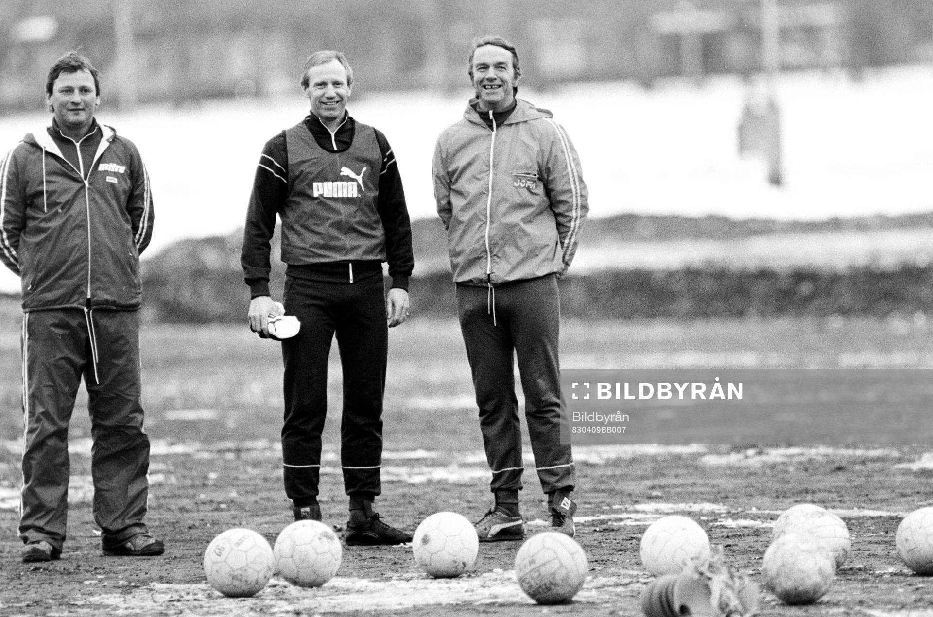 Christer Nilsson, ass. tränare, Björn Nordqvist och Agne