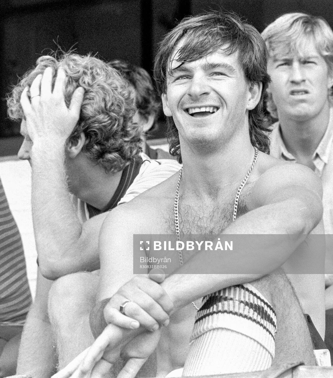 Football, English Division One 1983-84, Arsenal, Training session:  Tony Woodcock and Charlie Nicholas of Arsenal.
