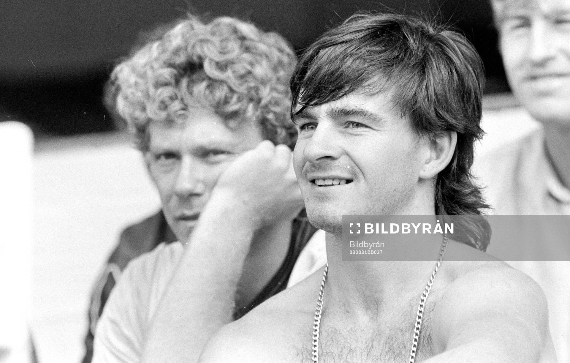 Football, English Division One 1983-84, Arsenal, Training session:  Tony Woodcock and Charlie Nicholas of Arsenal.