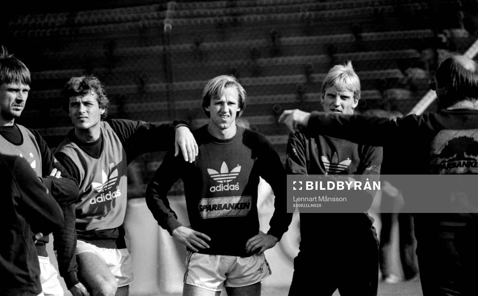 Glenn Hysén, Dan Corneliusson och Ulf Eriksson, Sverige