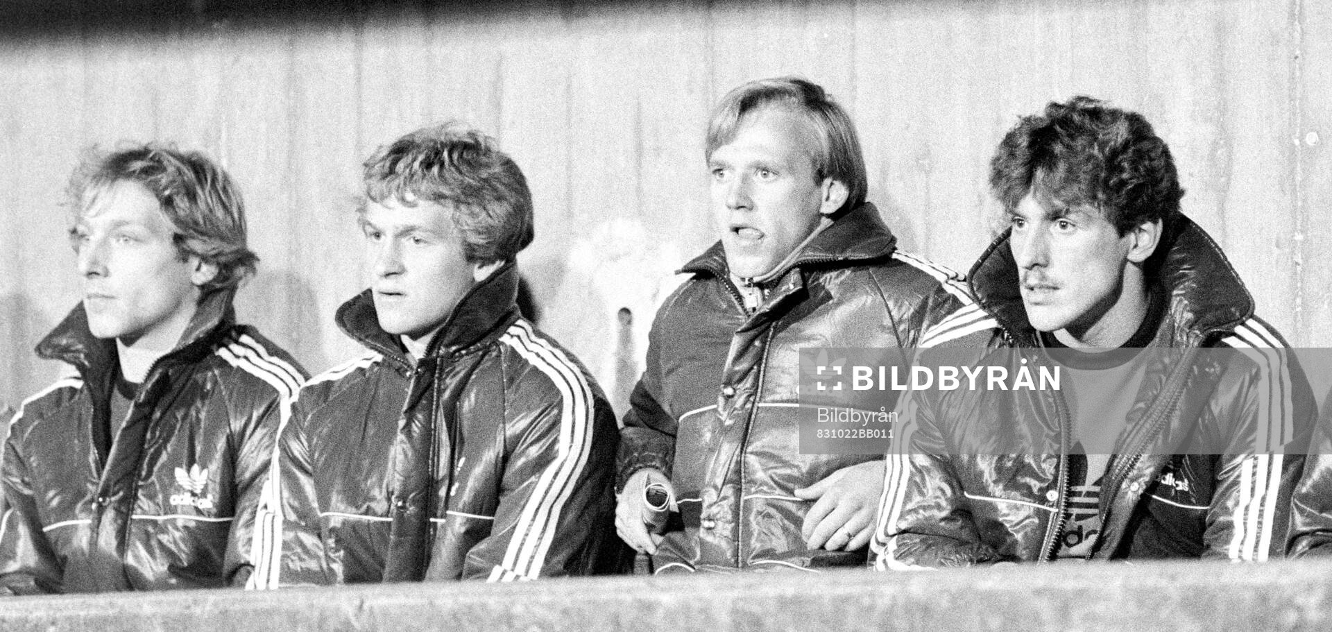 Jürgen Klinsmann and Dan Corneliusson of Stuttgart