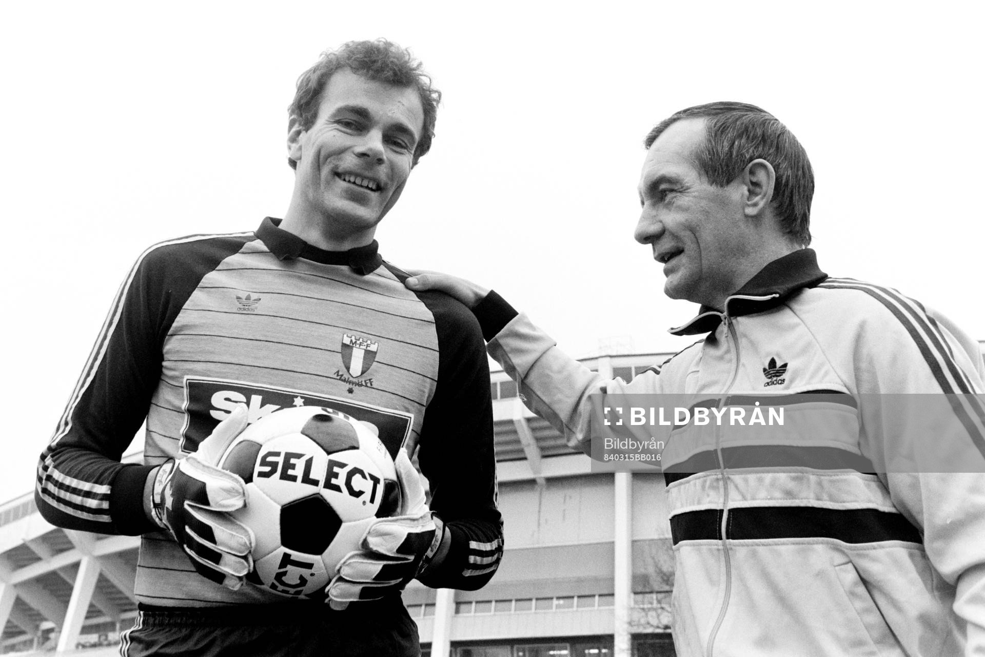 Jan Möller, målvakt och Tord Grip, tränare