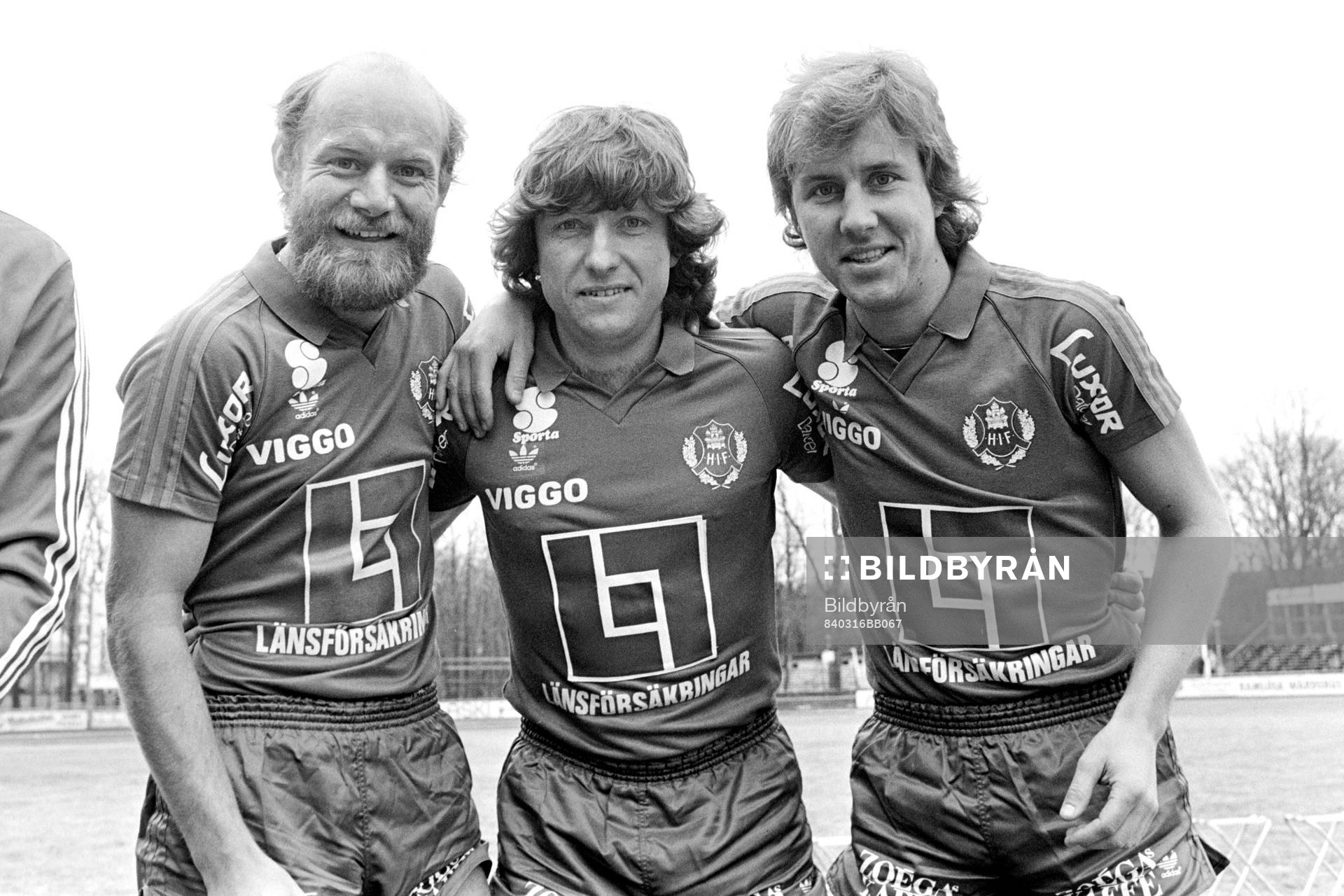 Fotboll, Div 2 Södra, Helsingborg, förhands: Thomas Sjöberg, Tore Cervin och Anders Ohlsson.