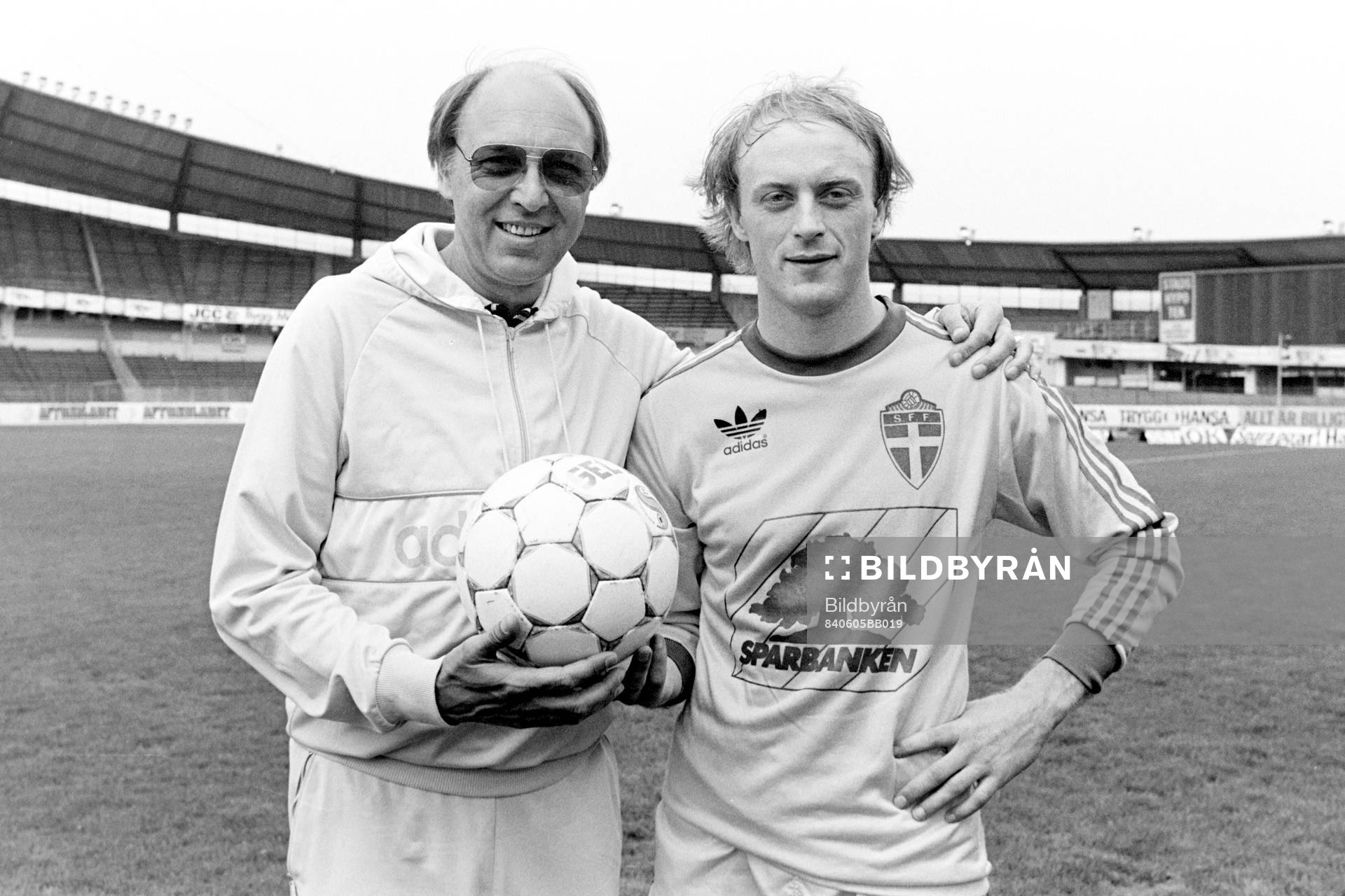 Lars Arnesson, förbundskapten och Gunnar Samuelsson