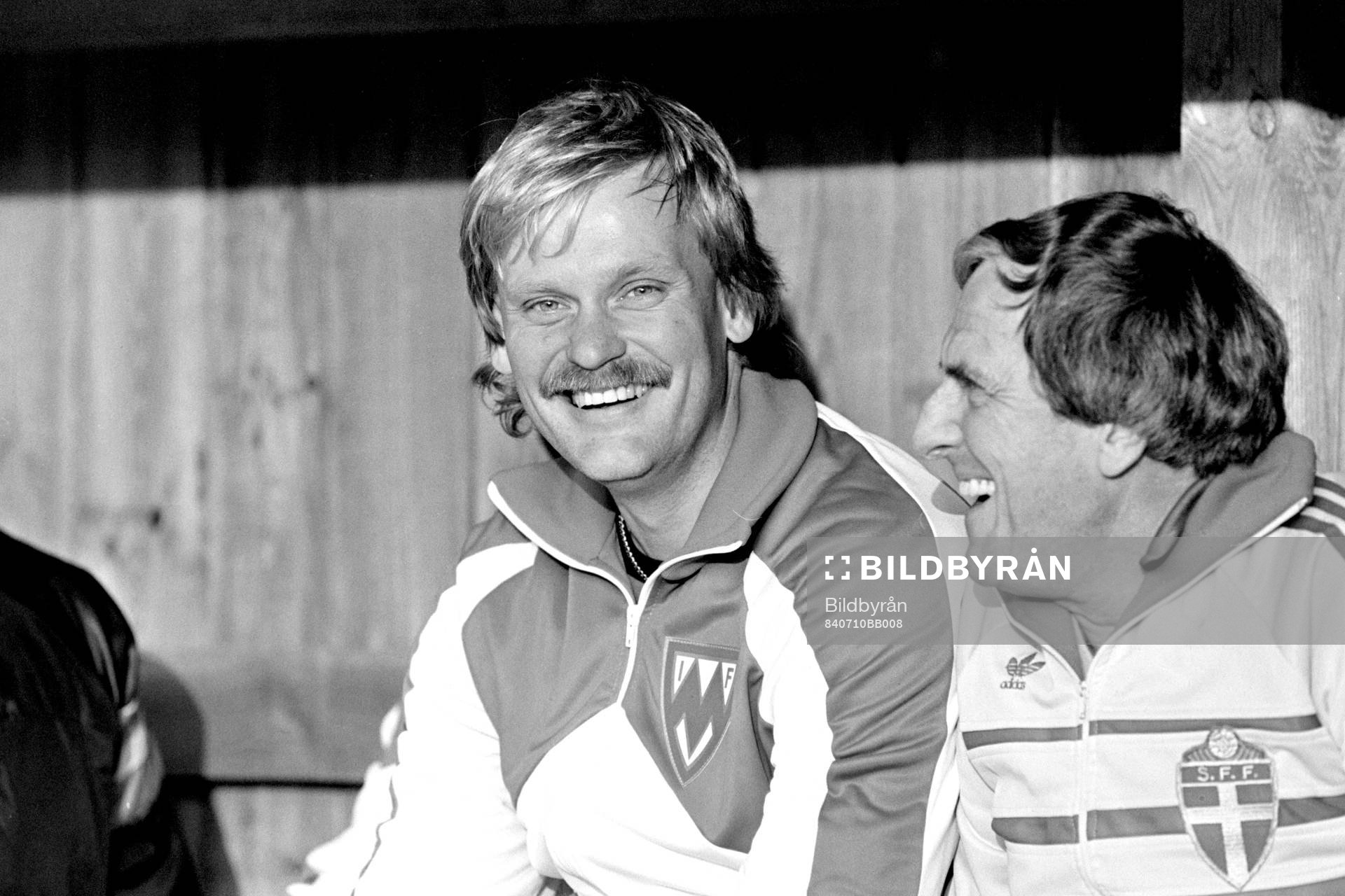 Fotboll, Sverige, VM-Laget 74: Ronnie Hellström, målvakt och Georg Ericson, förbundskapten.