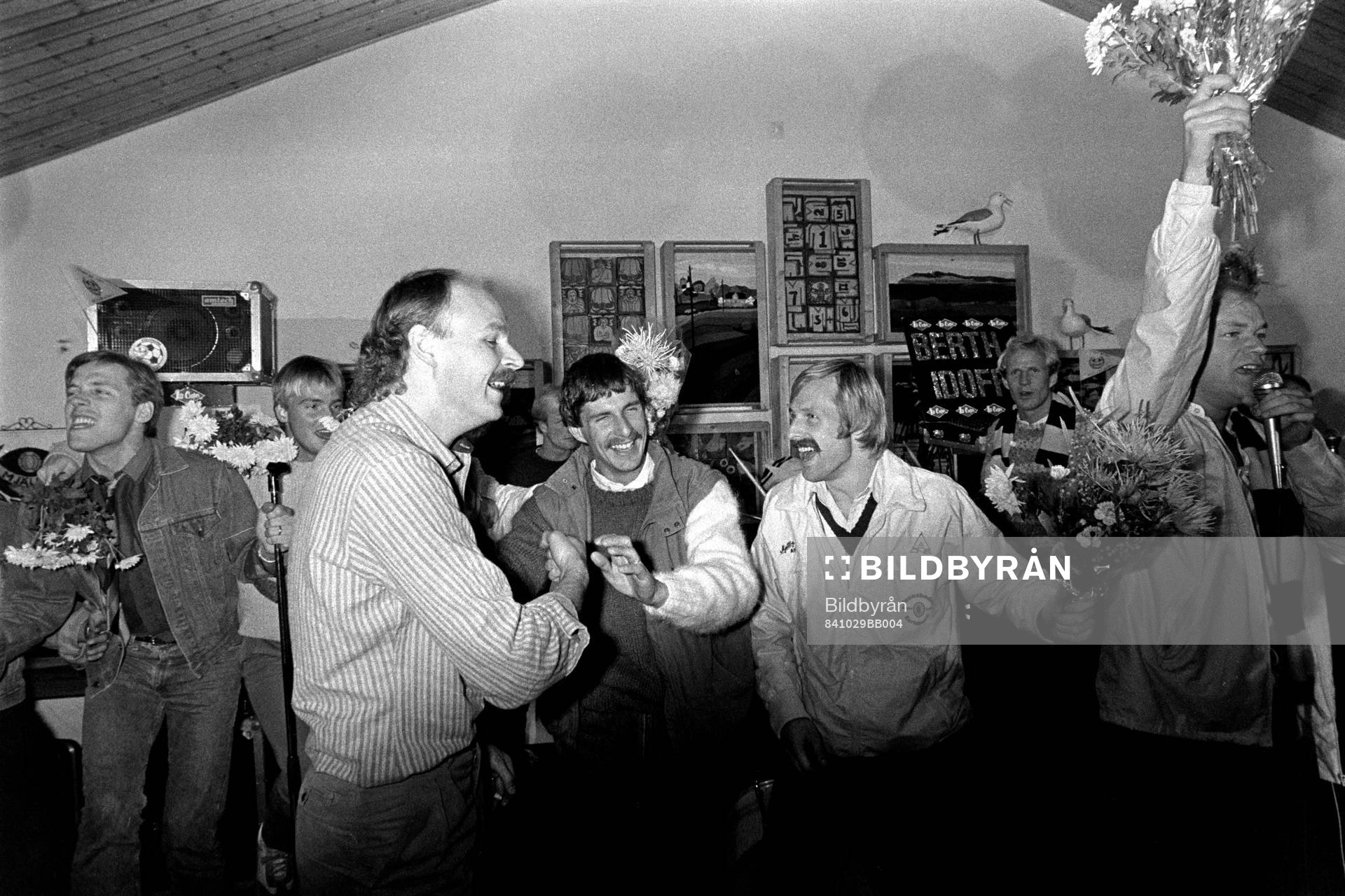 Bengt Svensson, målvakt, Lennart Johansson och Rolf-Inge