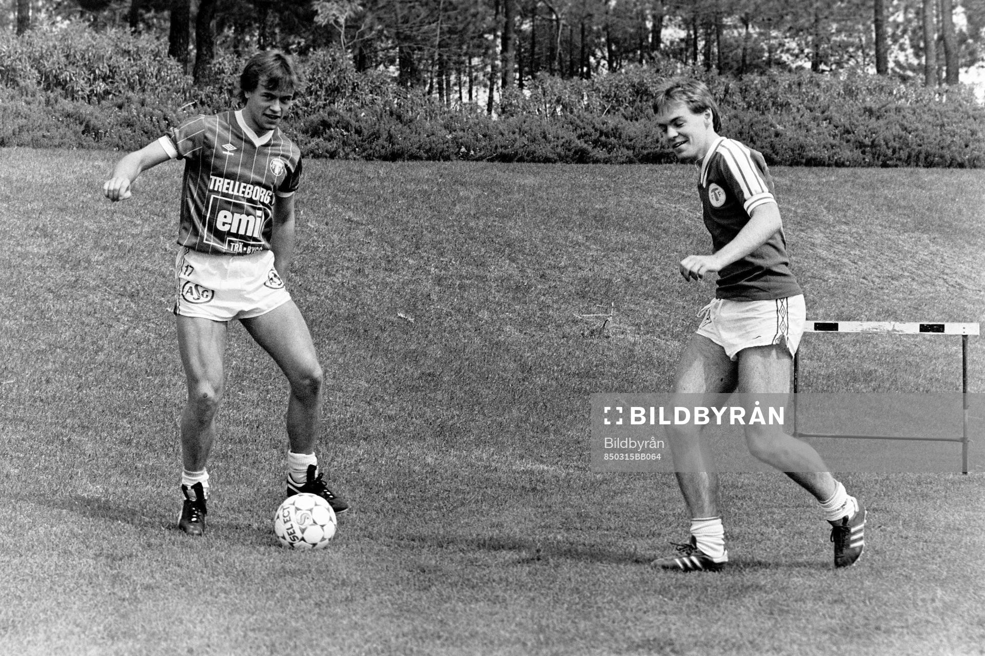 Fotboll, Allsvenskan, Trelleborg, förhands: Stefan Hermansson och Lenny Asp.