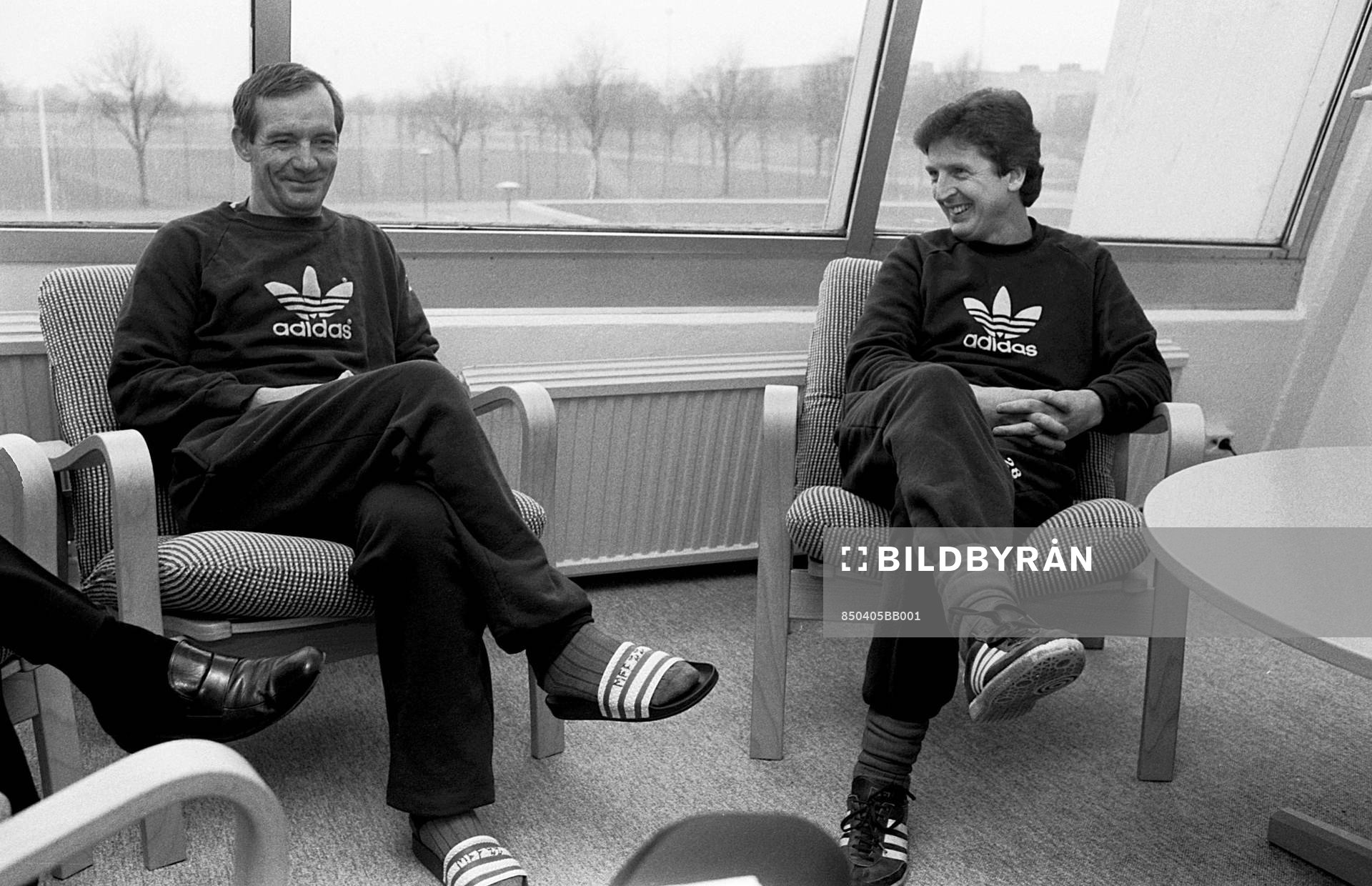 Tord Grip och Roy Hodgson, tränare, Malmö